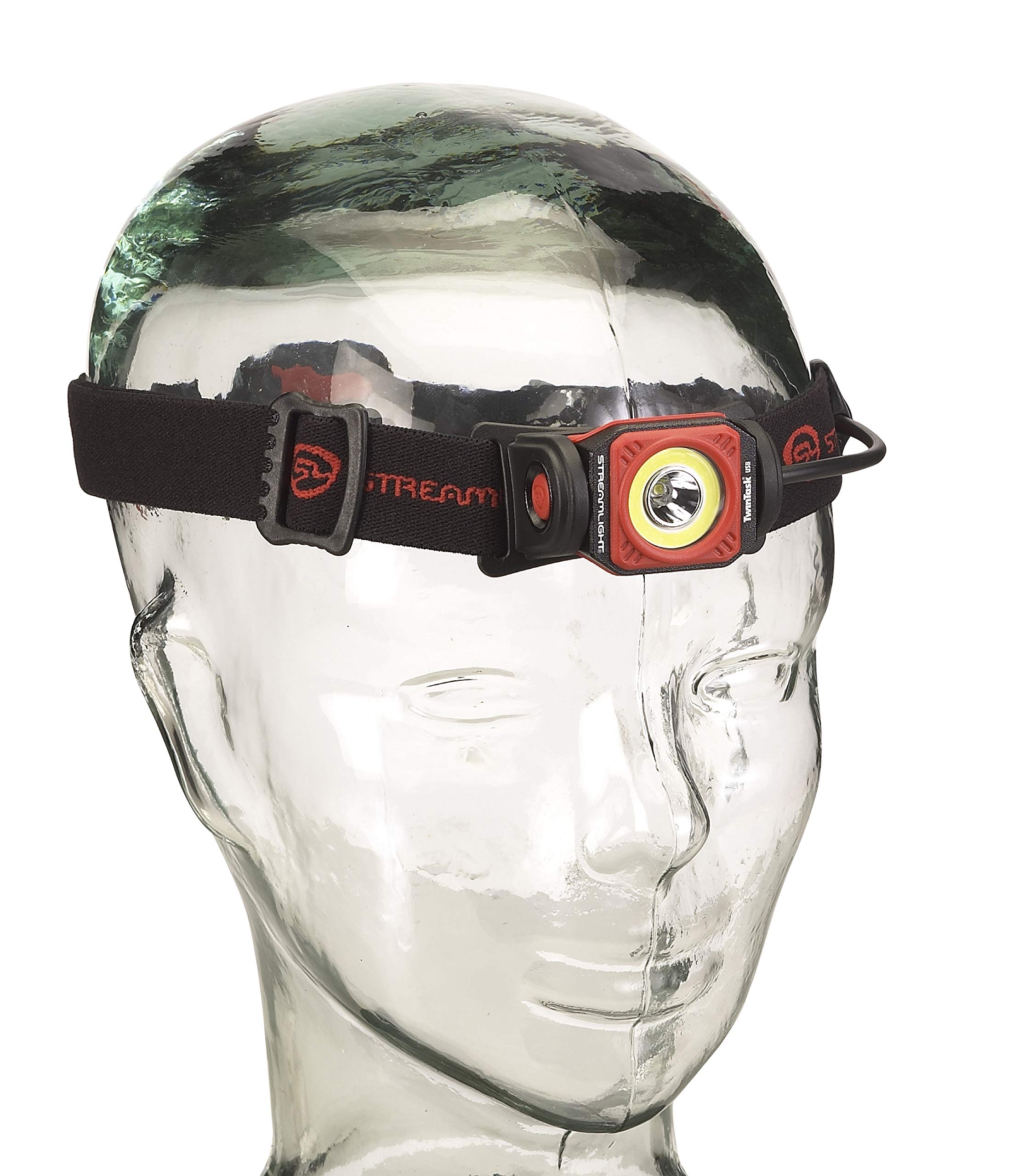 Streamlight Twin-Task 51064 USB Headlamp, 375 Lumens, Nylon, Black/Red