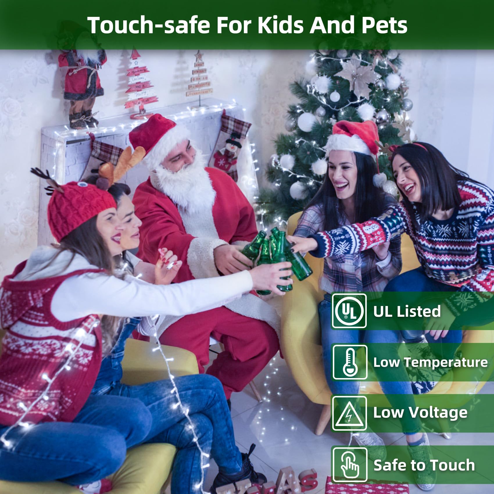 Quhuatu 750 Led 240Ft Christmas Lights Outdoor 12 Lighting Modes Christmas String Lights With Timer  Dimmable Cool White Led Stringlights Waterproof For Yard Tree Wedding Party Holiday Cool White