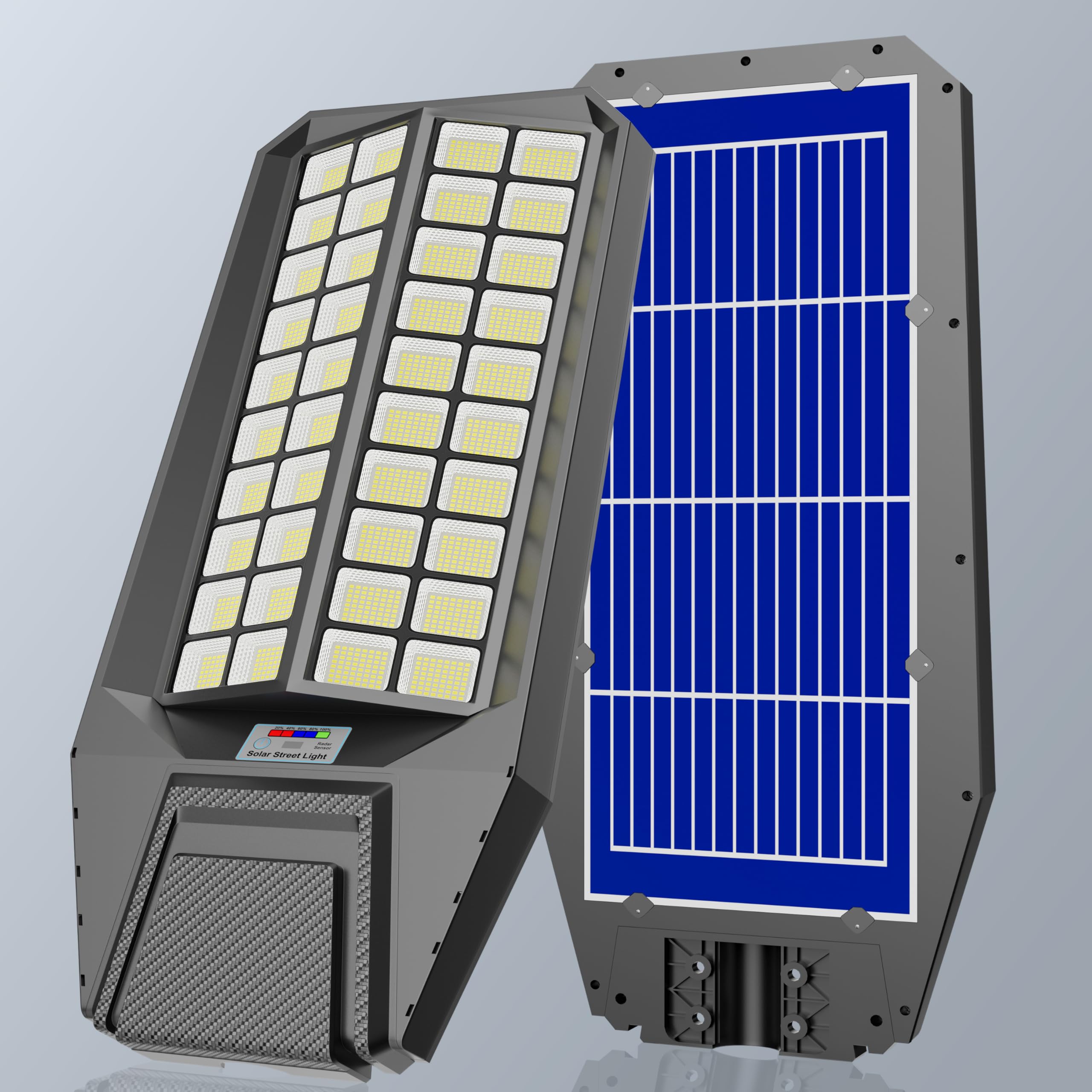 loyoele Solar Parking Lot Lights - 8000W, 300000 Lumens, Waterproof, Dusk-to-Dawn - Ideal for Commercial and Outdoor Parking Lot