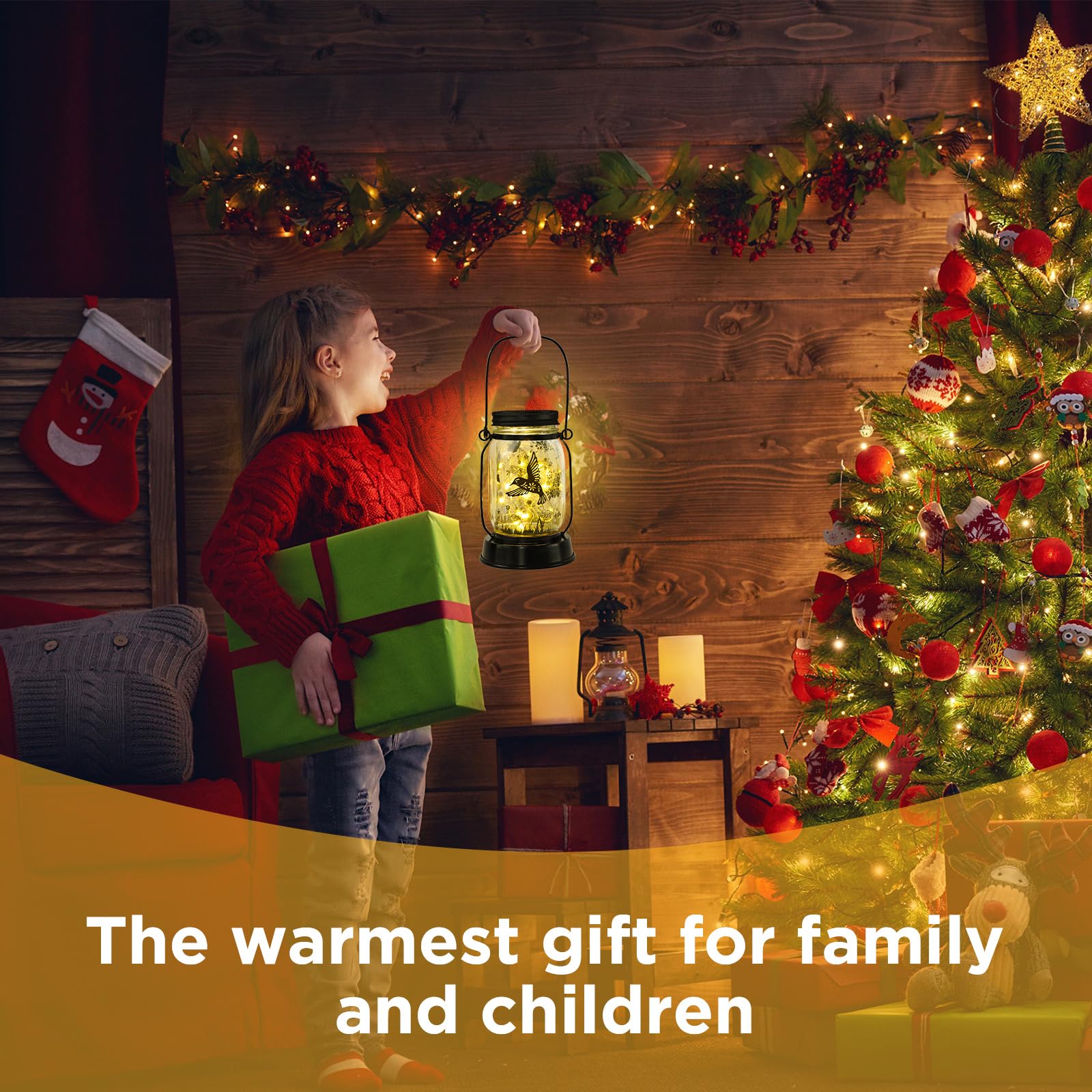 Kyoryuger Solar Hummingbird Lantern Outdoor Garden Decor, Gifts For Women Mom Gradma Birthday Gifts, Hanging Solar Light Lawn Or