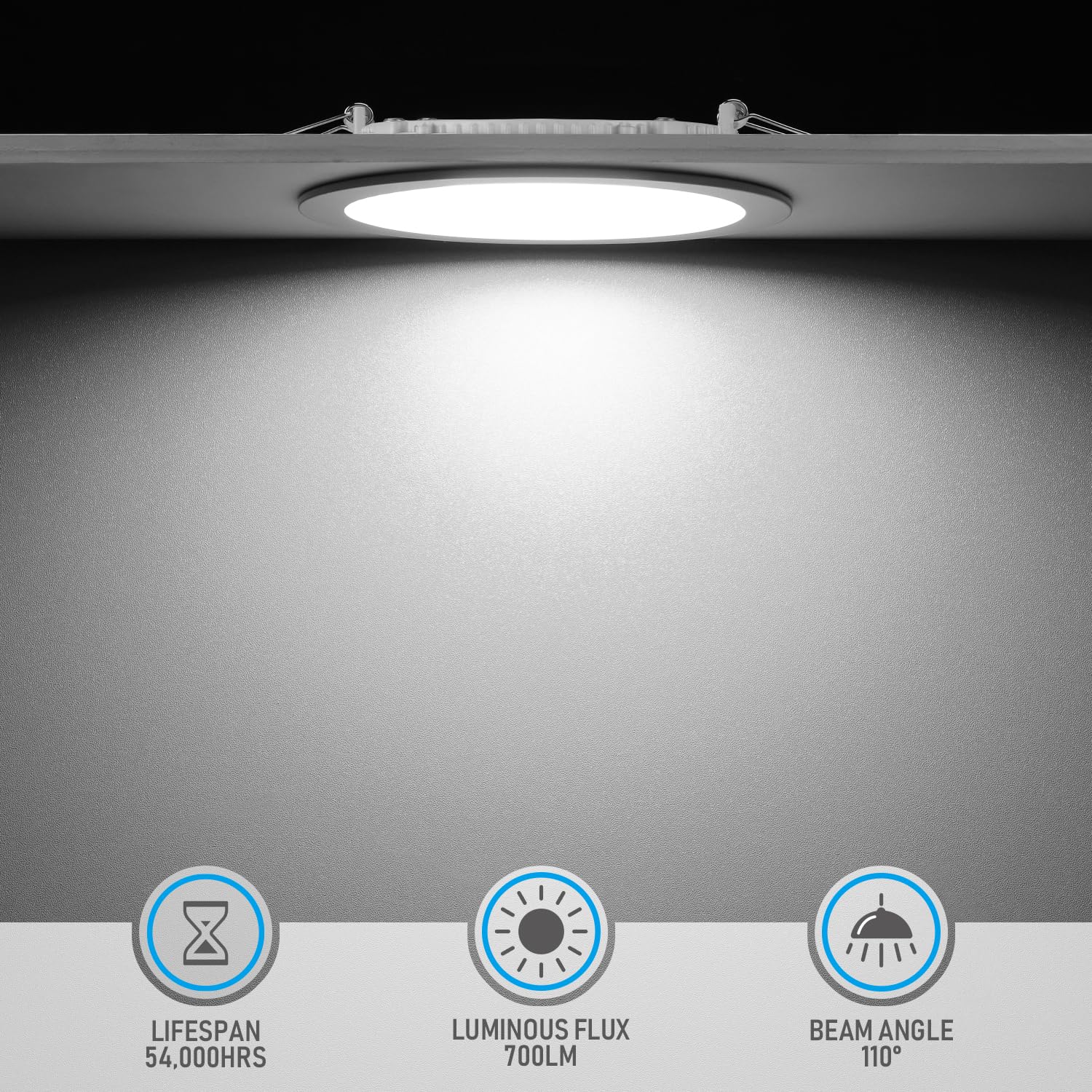 Torchstar 12-Pack Essential Series 4 Inch Ultra-Thin Led Recessed Lighting With J-Box, 5000K Daylight, 10W Dimmable 700Lm Bright