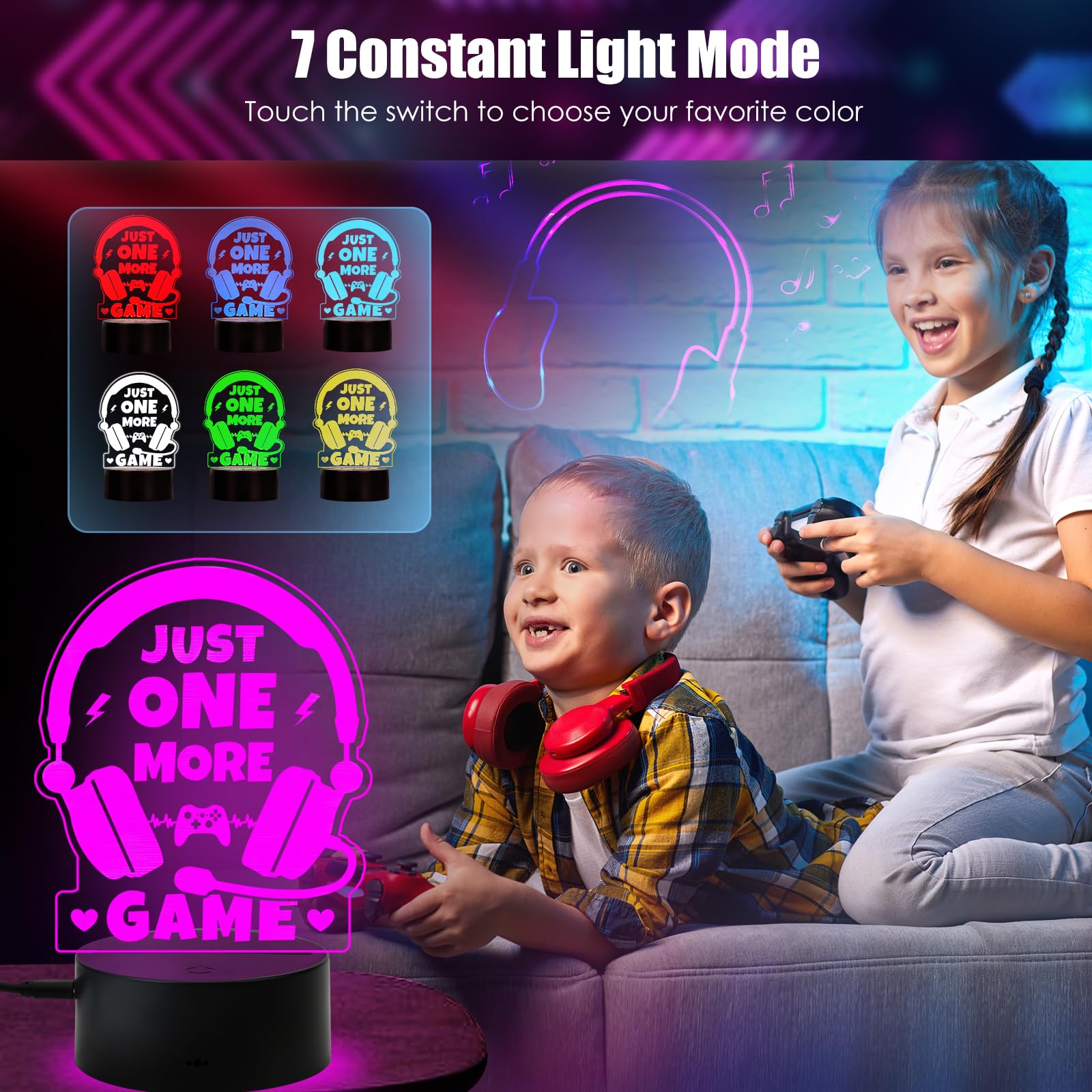 Gamer Gifts For Teenage Boy Girls Easter Basket Stuffer  Boyfriend Birthday Gift Cool Christmas Gift For Men Dad Son Daughter 2025 Graduation Gift  Led Light Up Gaming Lamp Acrylic Gaming Night Light