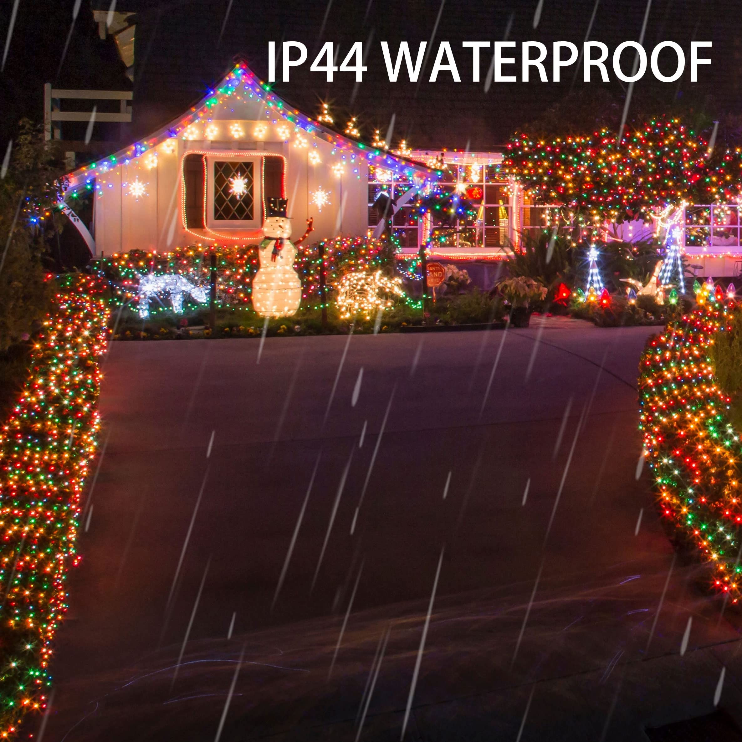 Dazzle Bright 400 LED Multi-Colored Solar String Lights - 132FT Waterproof Fairy Lights for Outdoor Decoration