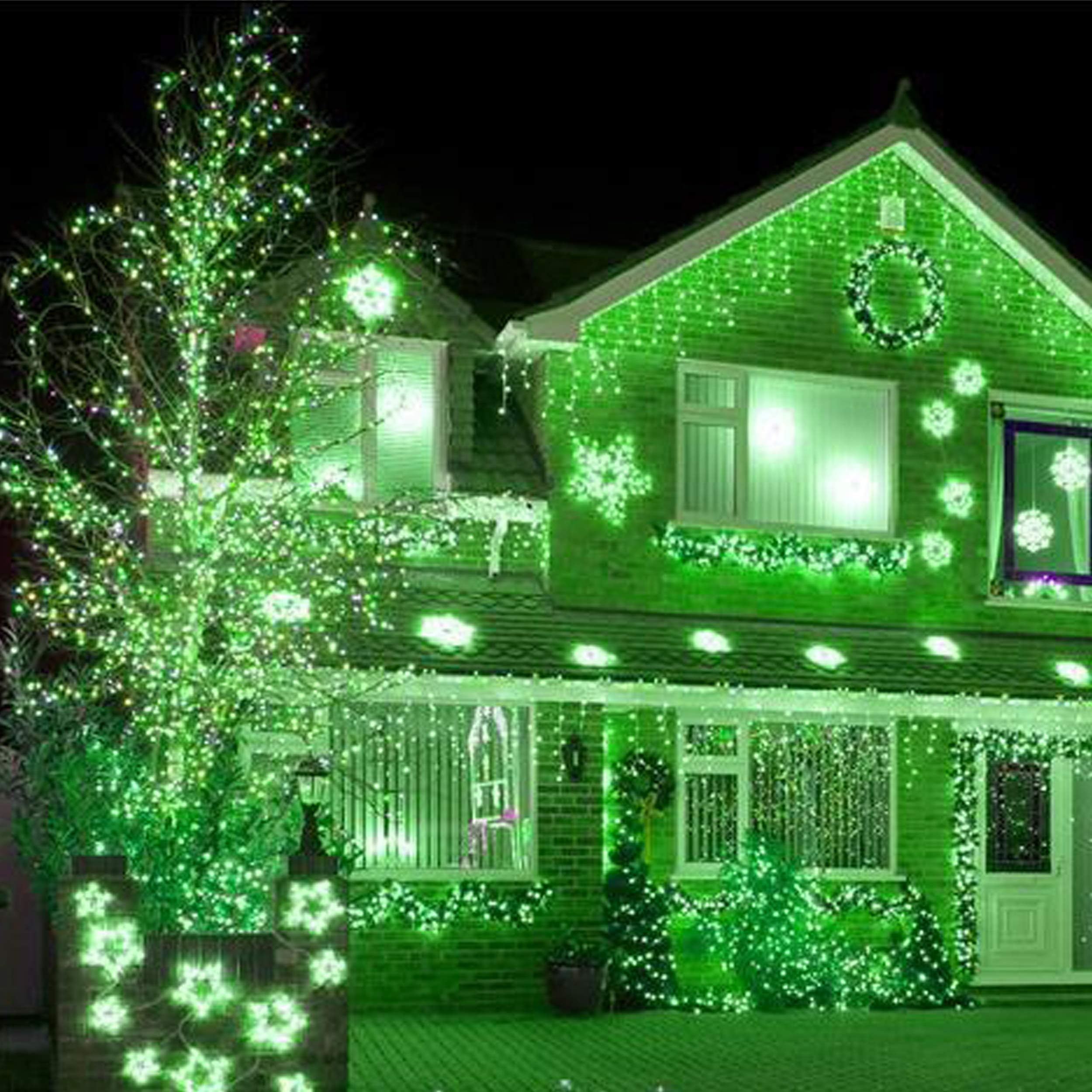 Holiday Essence 100 Green Christmas St. Patrick'S Day Light Set, 20.6 Feet White Wire Indoor Outdoor