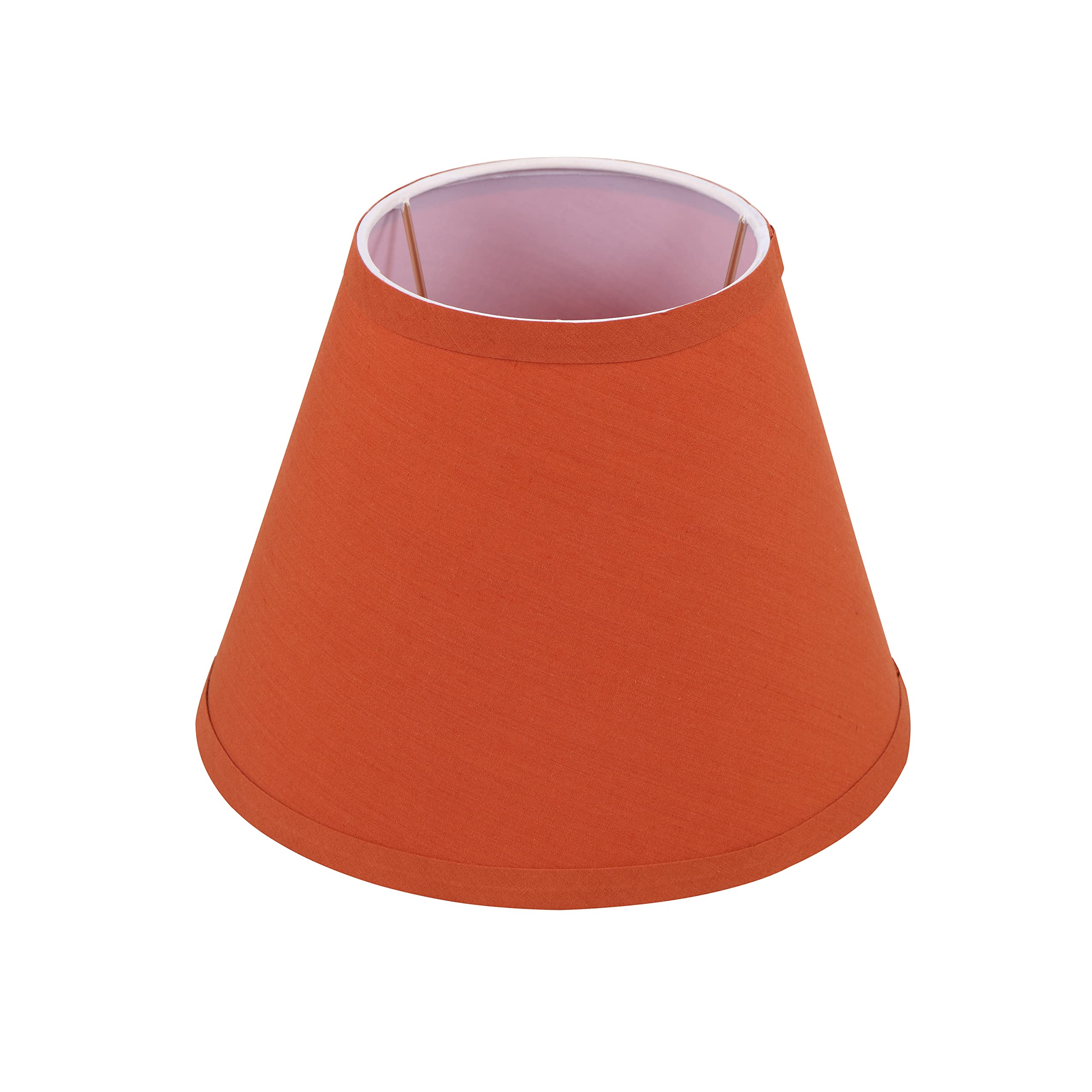 Aspen Creative 56002, Empire Uno Lamp Shade, Brick Red, 5'' Top x 9'' Bottom x 7'' Slant Height, Slip UNO 33mm