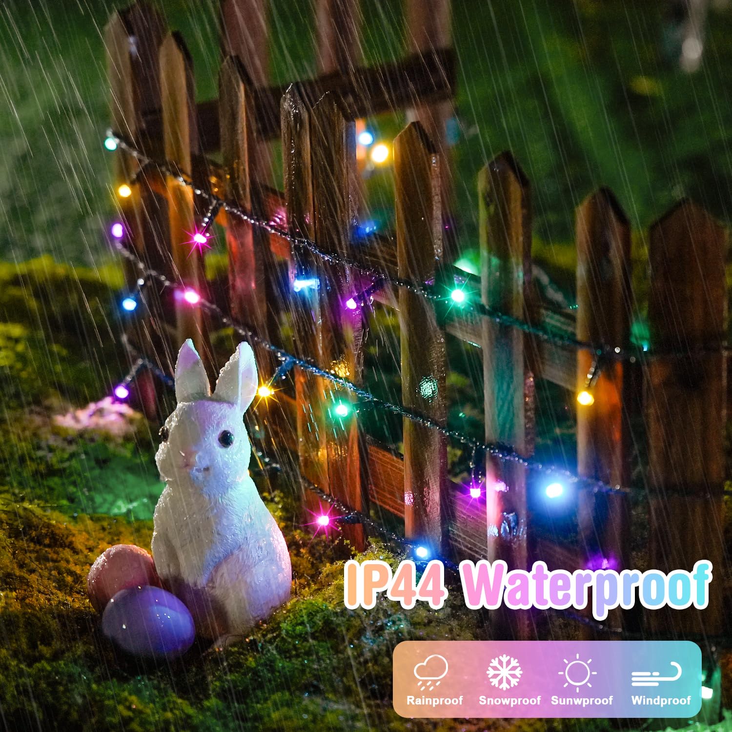 Jmexsuss 400 Led Easter Lights Plug In, 132Ft Multicolor Easter Lights String With Remote, Colorful String Lights For Bedroom Tr