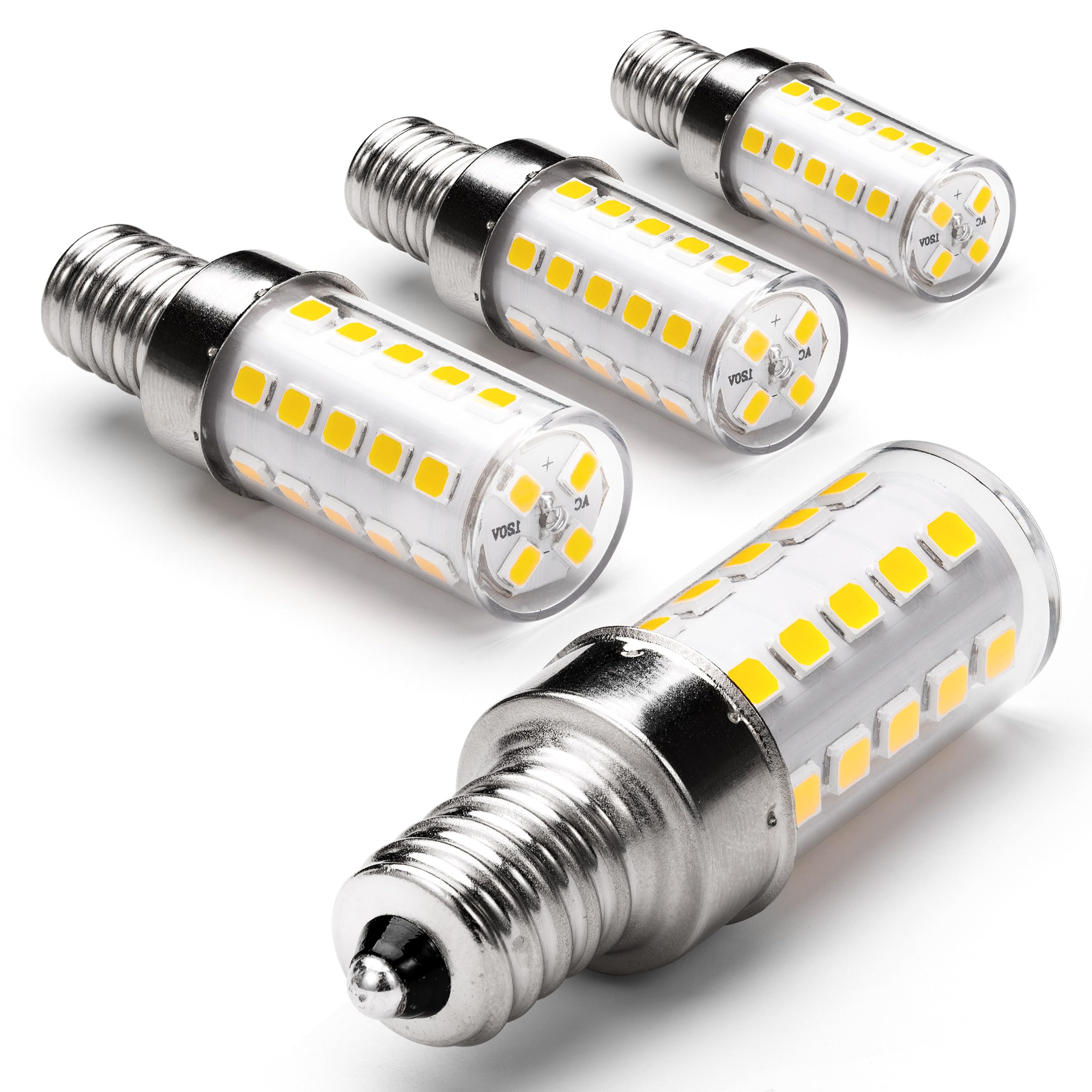 Heifymi E12 T6 C7 40 Watt Equivalent Led Bulbs 4000K Natural White 450Lm 4W 120Volt E12 Small Base Led Candelabra Bulb For Ceiling Fan Pendant Chandelier Lighting Wall Sconces  Non-Dimmable  4 Pack