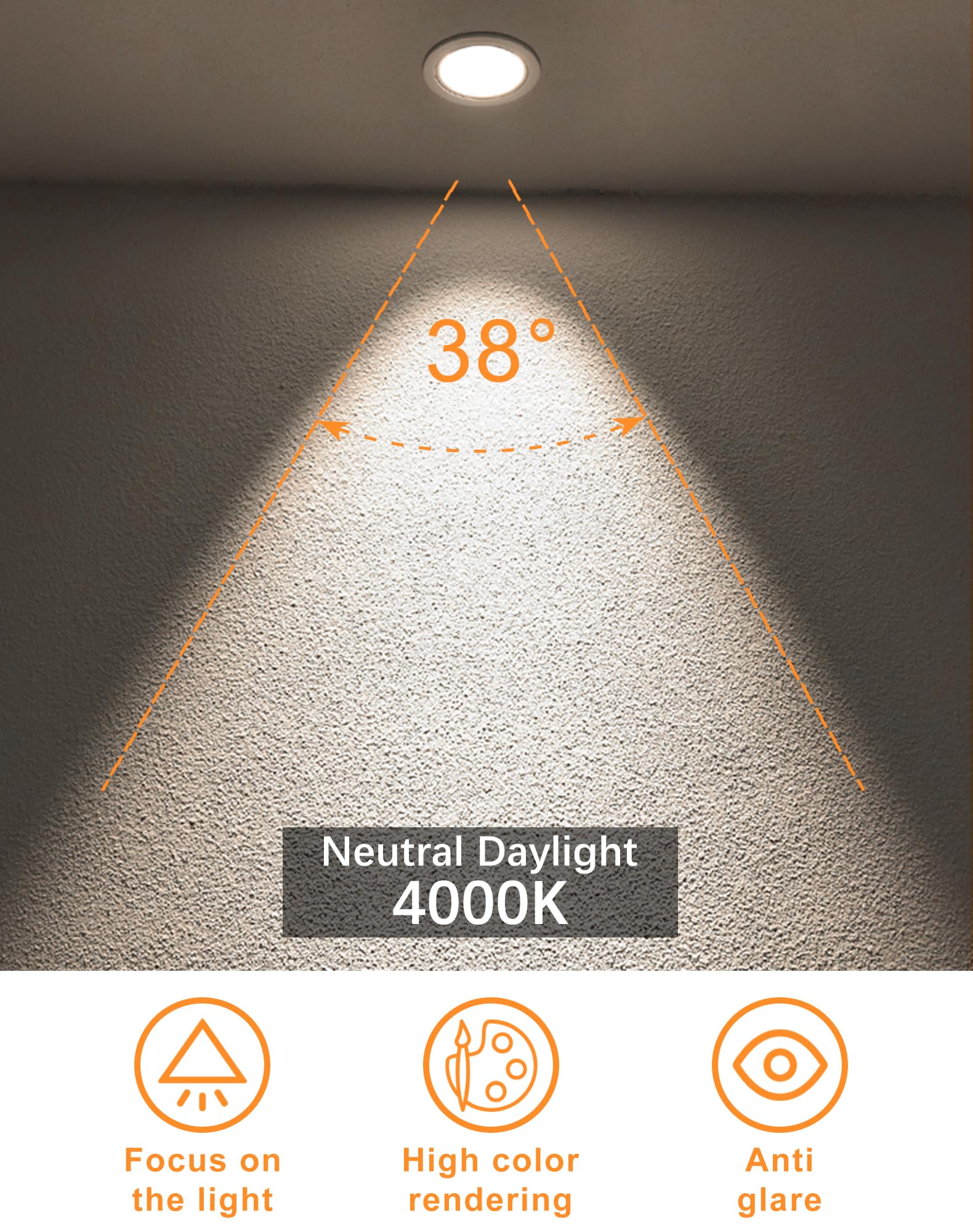 Gohdlamp 12 Pack Mr16 Led Bulbs, 50 Watt Equivalent Landscape Light Bulbs, 4000K Neutral White 5W Gu5.3 Mr16 12V Spotlight Bulb,
