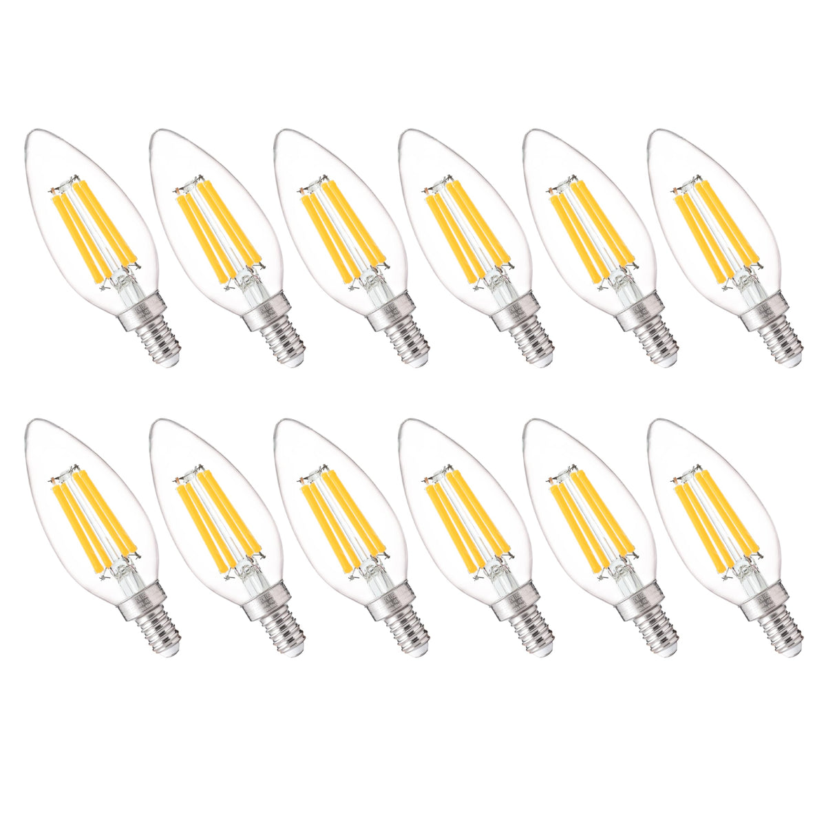 Flsnt 100W Equivalent Candelabra Led Bulbs 5000K Daylight, Dimmable Led Chandelier Light Bulbs For Dining Room, Living Room, Por