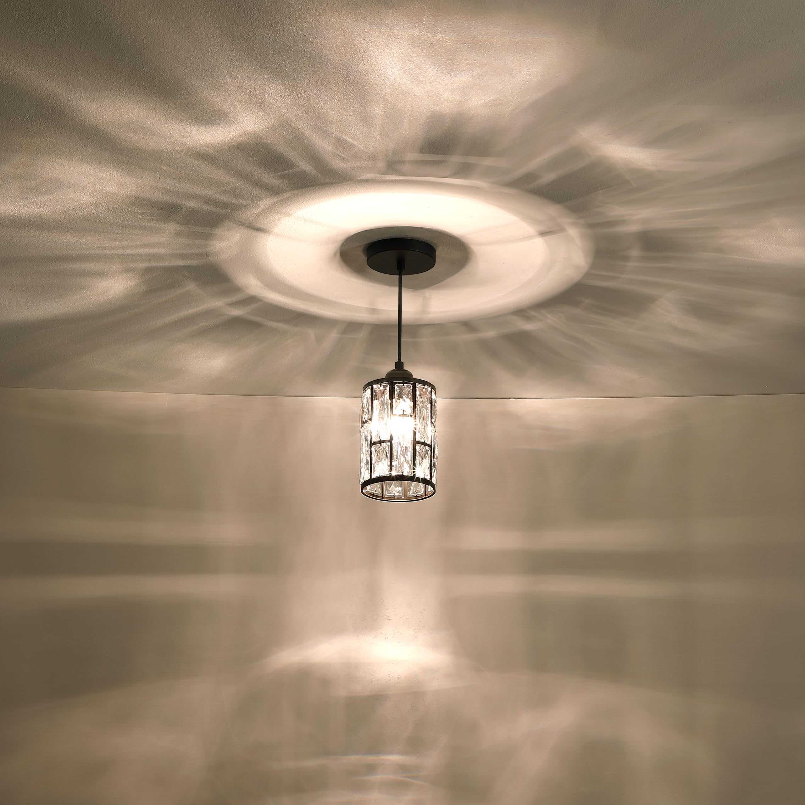 Doraimi Lighting Crystal Metal Pendant Ceiling Chandelier Shade, Oil-Rubbed Bronze, 1.66" Fitter, 6.1" High, 2 Pack, Model P80B