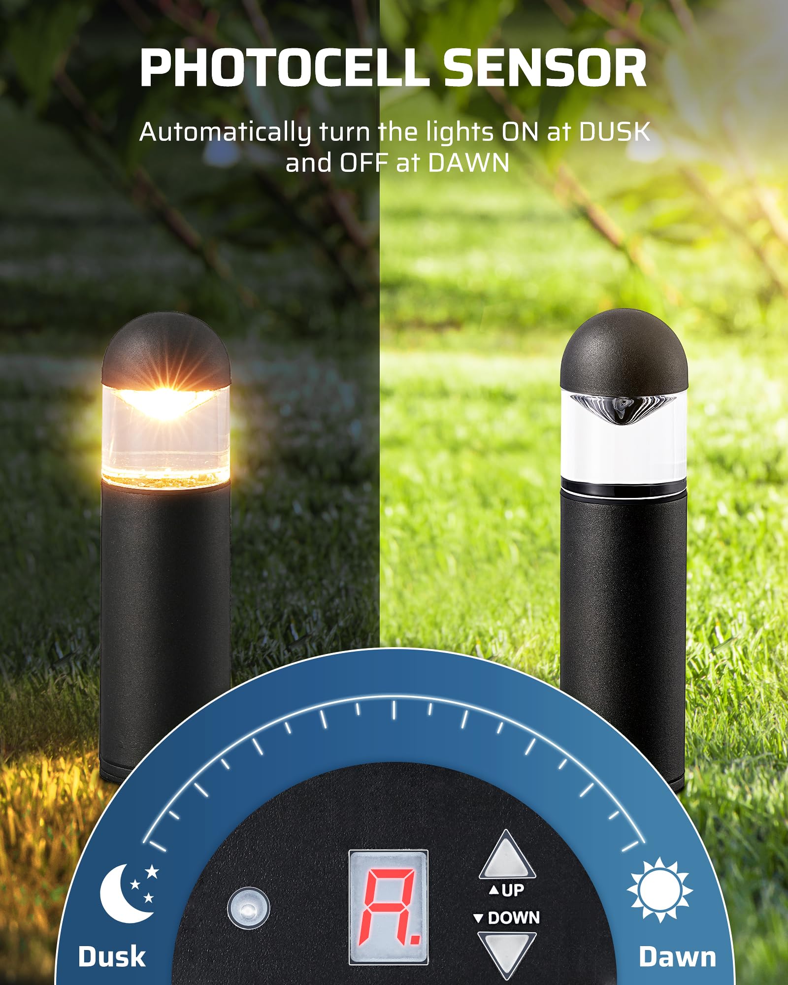 DEWENWILS 200W Weatherproof Low Voltage Landscape Lighting Transformer, 120V to 12/15V AC, Metal Low Voltage Landscape Transform