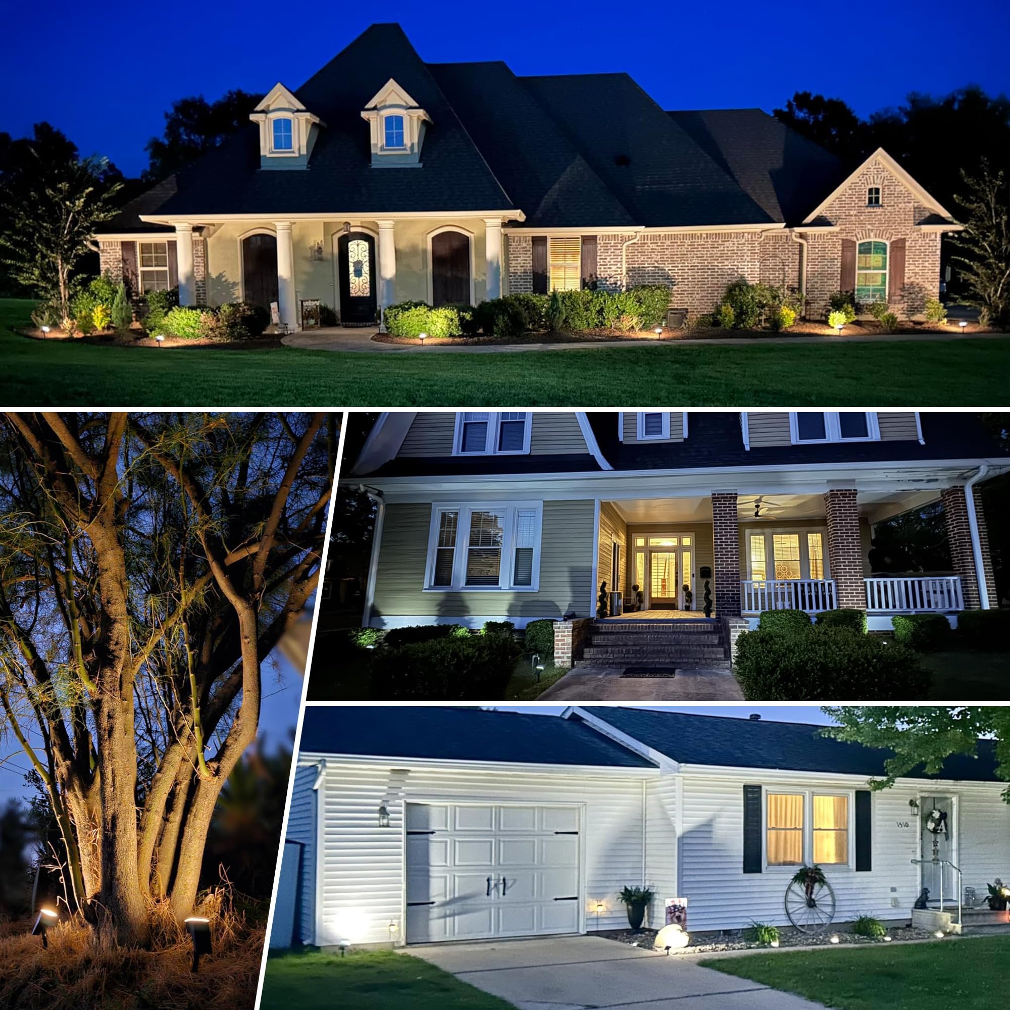 Auderwin Solar Spotlights Outdoor 63 Led 3 Lighting Modes, Ip65 Waterproof Lighten Yard Garden House Garage Pathway For Christma