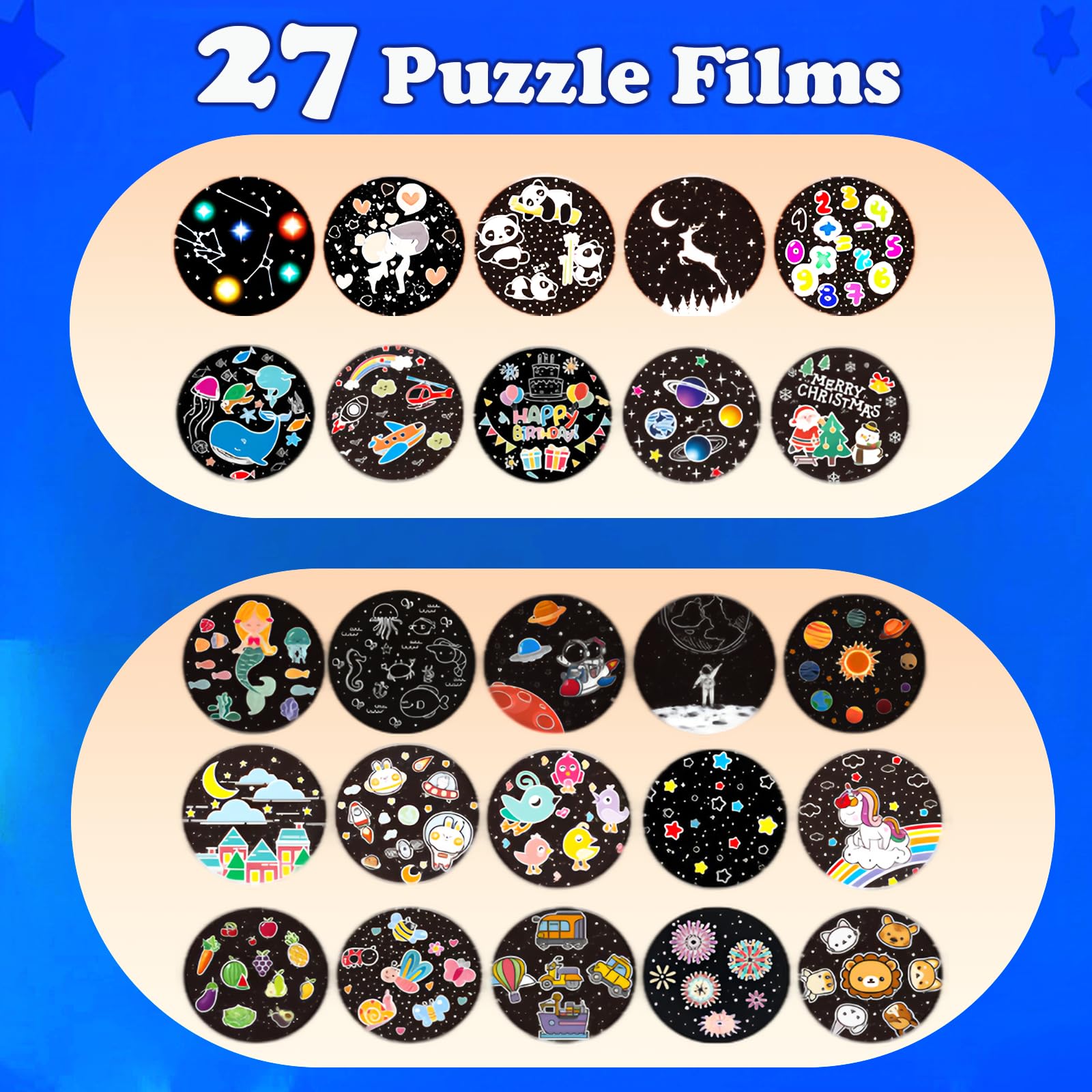 Dinosaur Night Light Projector,135 Effects 27 Films Night Light Projector for Kids,Star Projector with 360Rotation,Dinosaur Toys