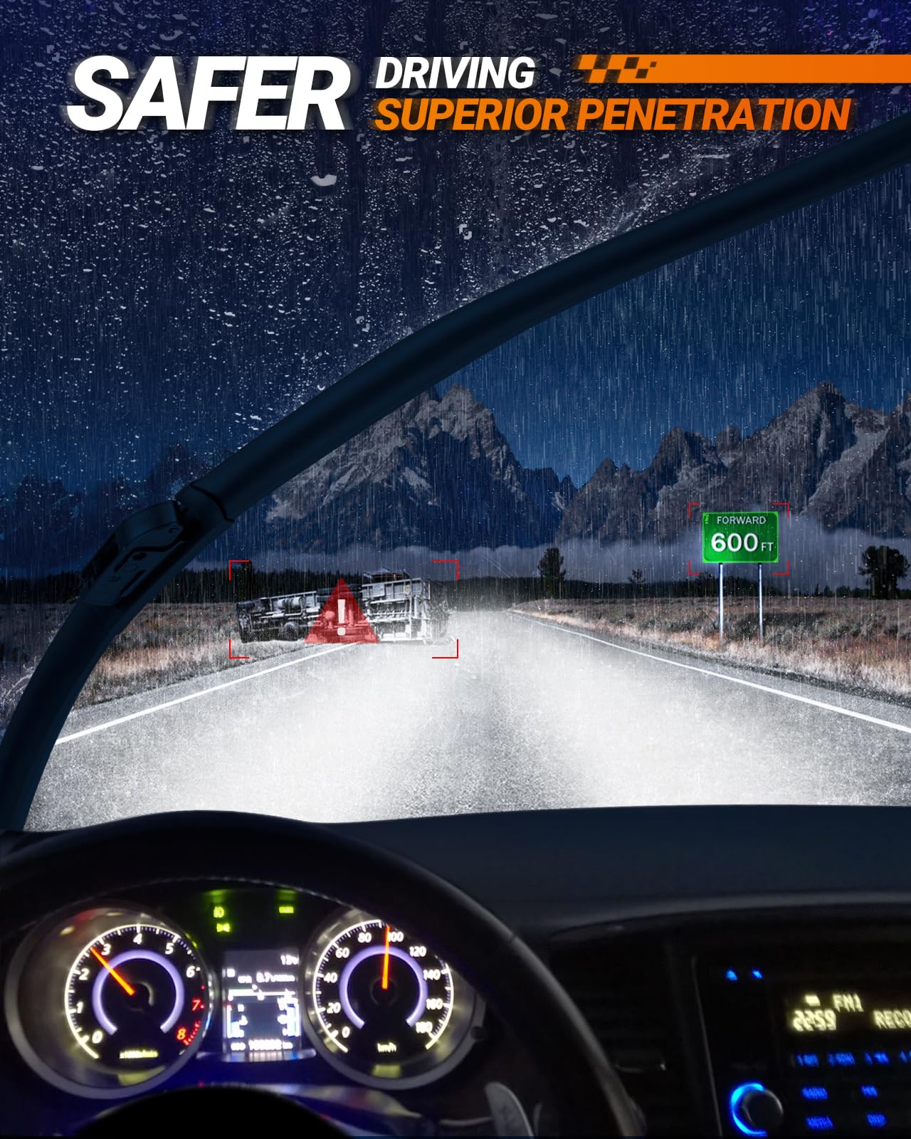 SEALIGHT 9006 LED Fog Light Bulbs, 600% Brightness, 6500K Cool White, F4 HB4, Pack of 2