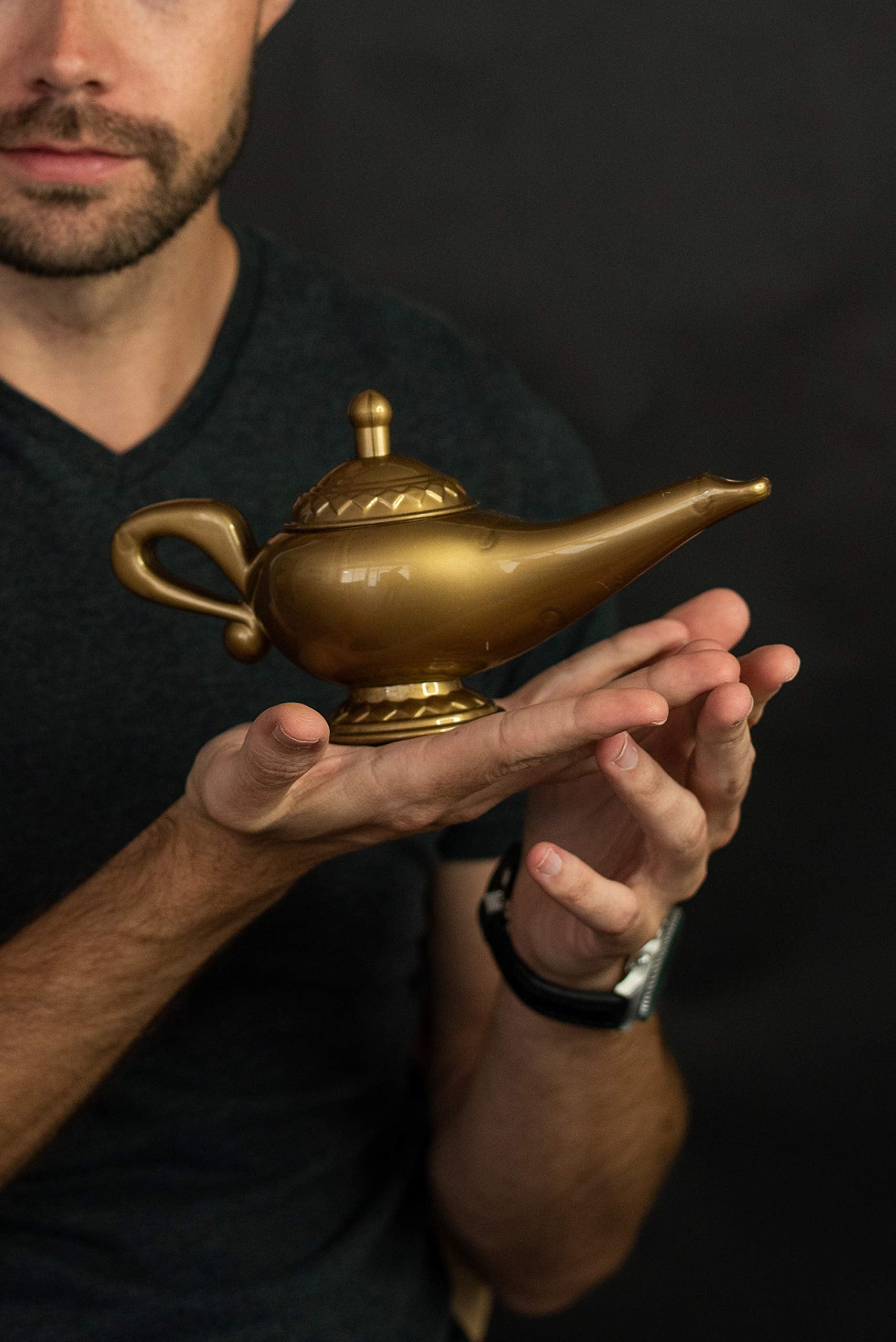 Nicky Bigs Novelties Plastic Magical Wish Lamp Prop 6 Pack, Gold, One Size