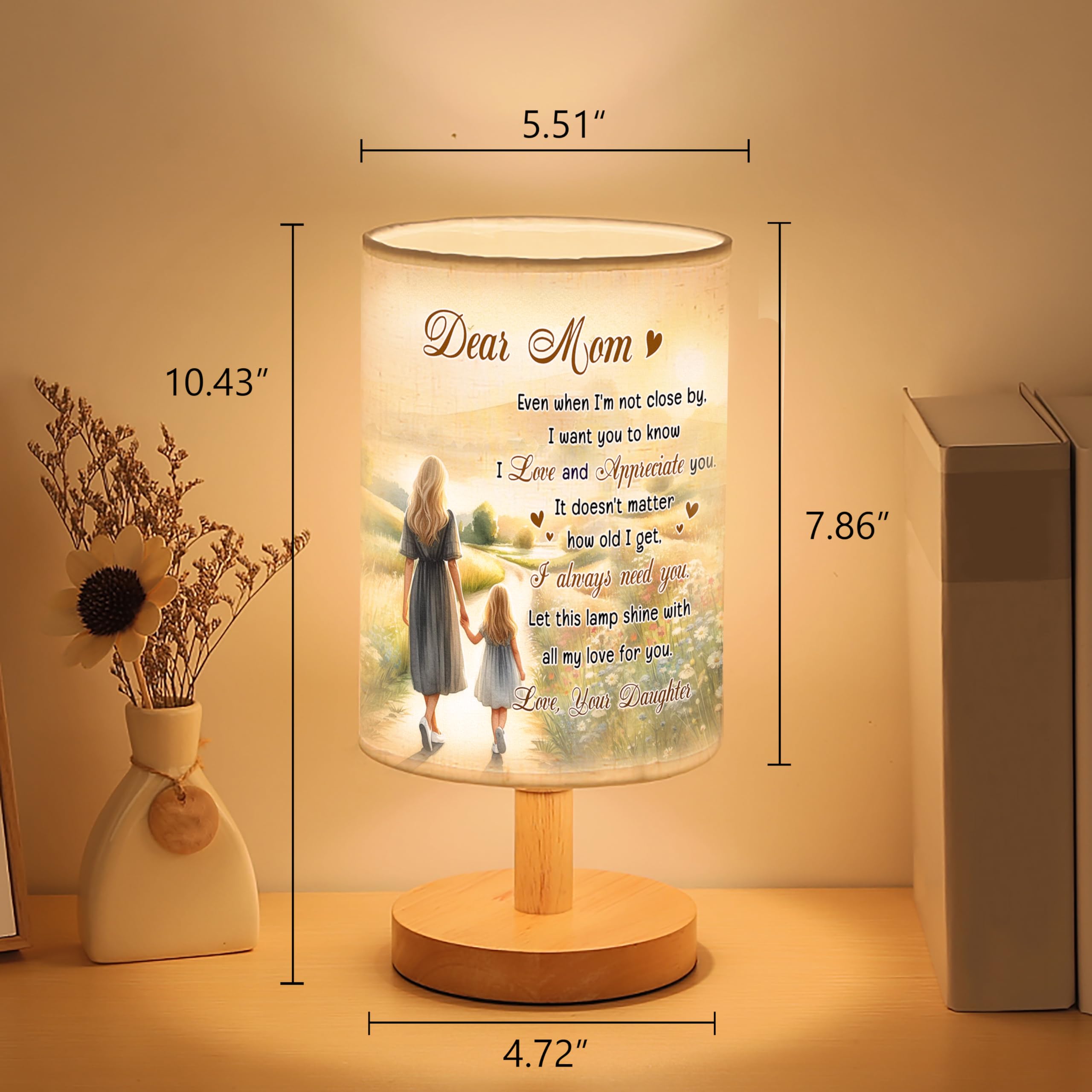 Mom Table Lamp Mother'S Day Gifts For Mom From Daughter, Mother Daughter Lamp Tnt12