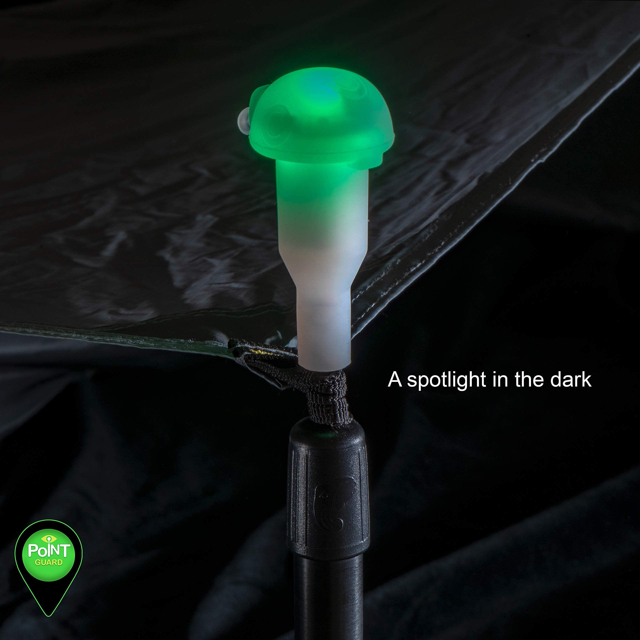 GREEN ELEPHANT Tarp Pole Light - USB Rechargeable LED for Camping, Hiking, Fishing - Green, Silicone Material