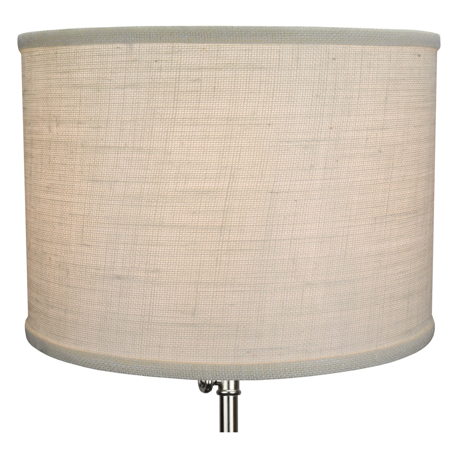 Fenchelshades.Com 14'' Top Diameter X 14'' Bottom Diameter 10'' Height Cylinder Drum Lampshade Usa Made (Burlap Off White)