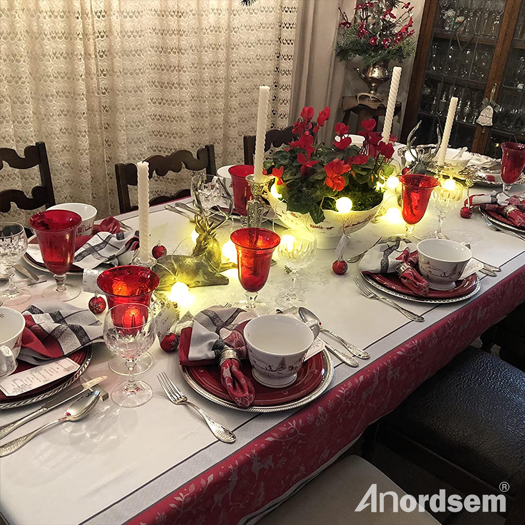 Anordsem Cotton Lights - White Battery Operated Ball String Light For Bedroom Decor, 2 Pack