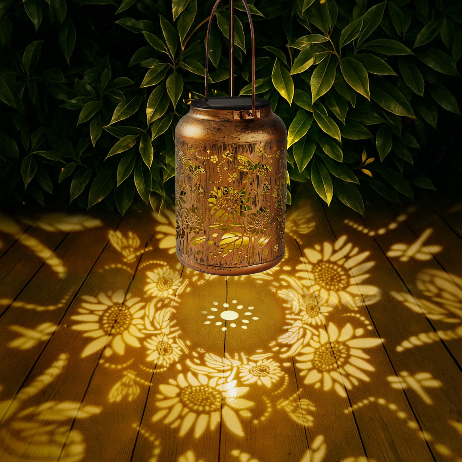 Sunflower Solar Lantern  Chrismas Gifts  Outdoor Waterproof Led Decorative Garden Lights For Lawn  Landscape  Patio  Porch Hanging Solar Lights For Women  Ladies  Mom  Grandma