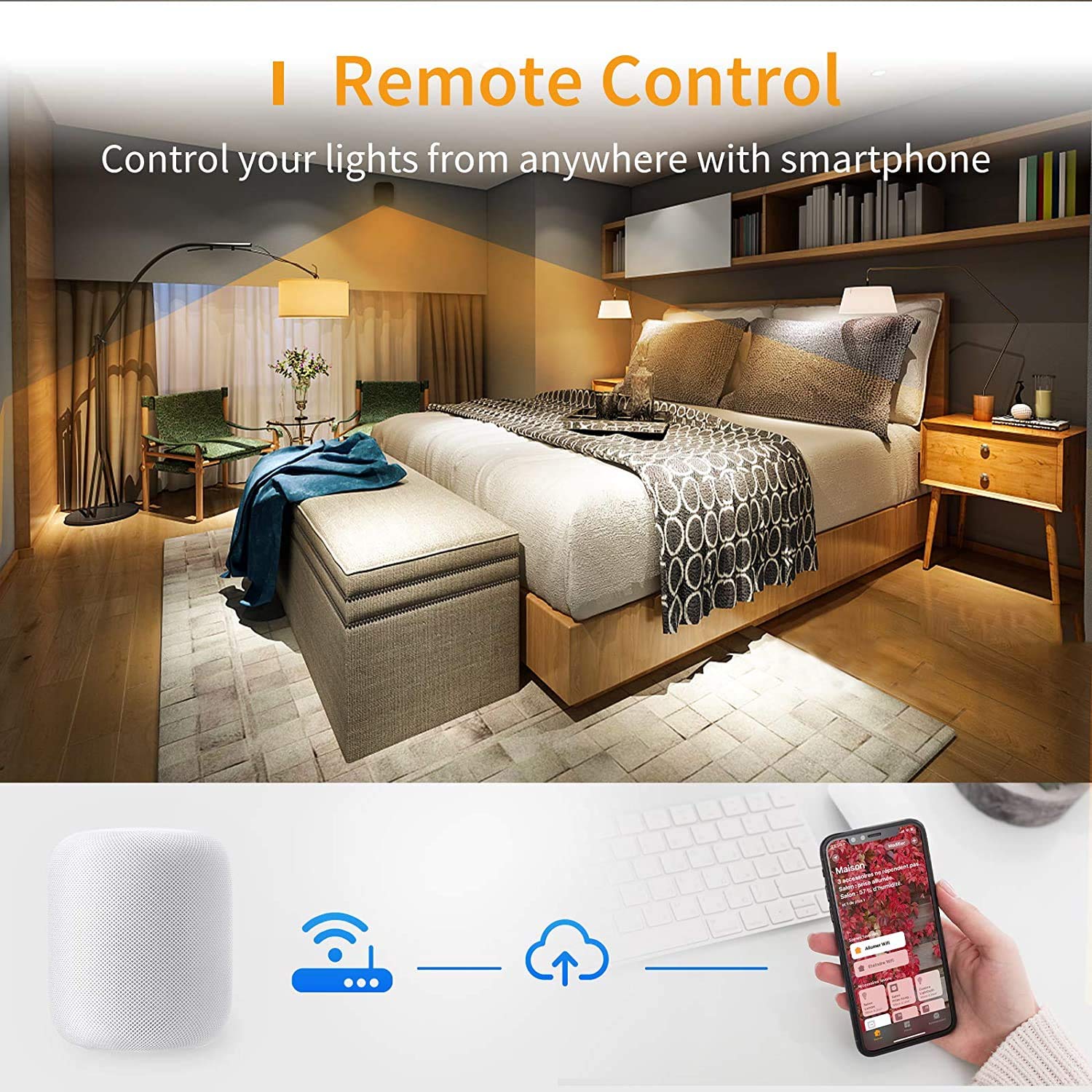 Refoss Smart Bulbs, A19 Led, 4 Pack, Color Changing, Homekit, Alexa, Google, 2700K