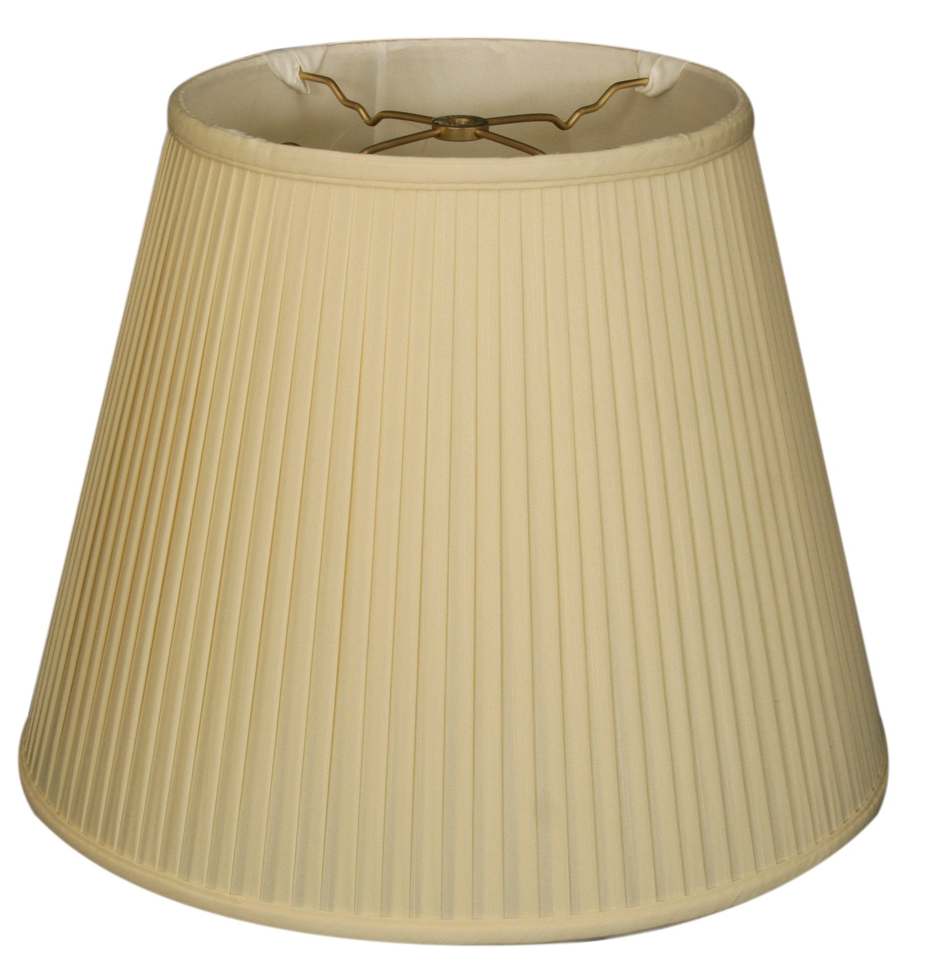 Royal Designs, Inc. Deep Empire Side Pleated Basic Lamp Shade, BS-729-14EG, 9 x 14 x 10.5 (Spider), Eggshell