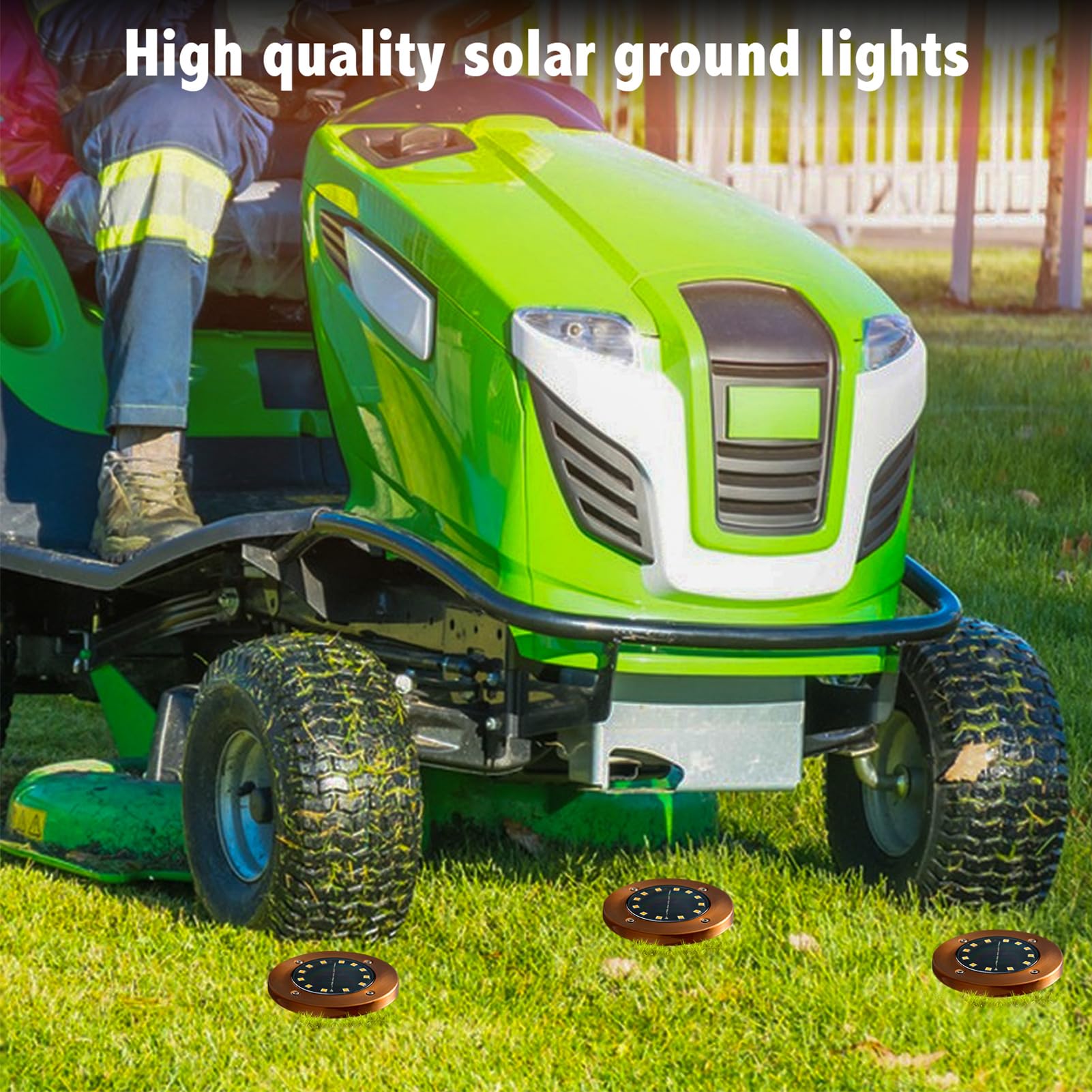 Jkimk Solar Ground Lights Outdoor Waterproof Flat Solar Lights Garden Solar Disk Lights Outdoor Floor Lights 12 Led 4 Pack For Garden Patio Pathway Landscape Driveway Yard Path Decor