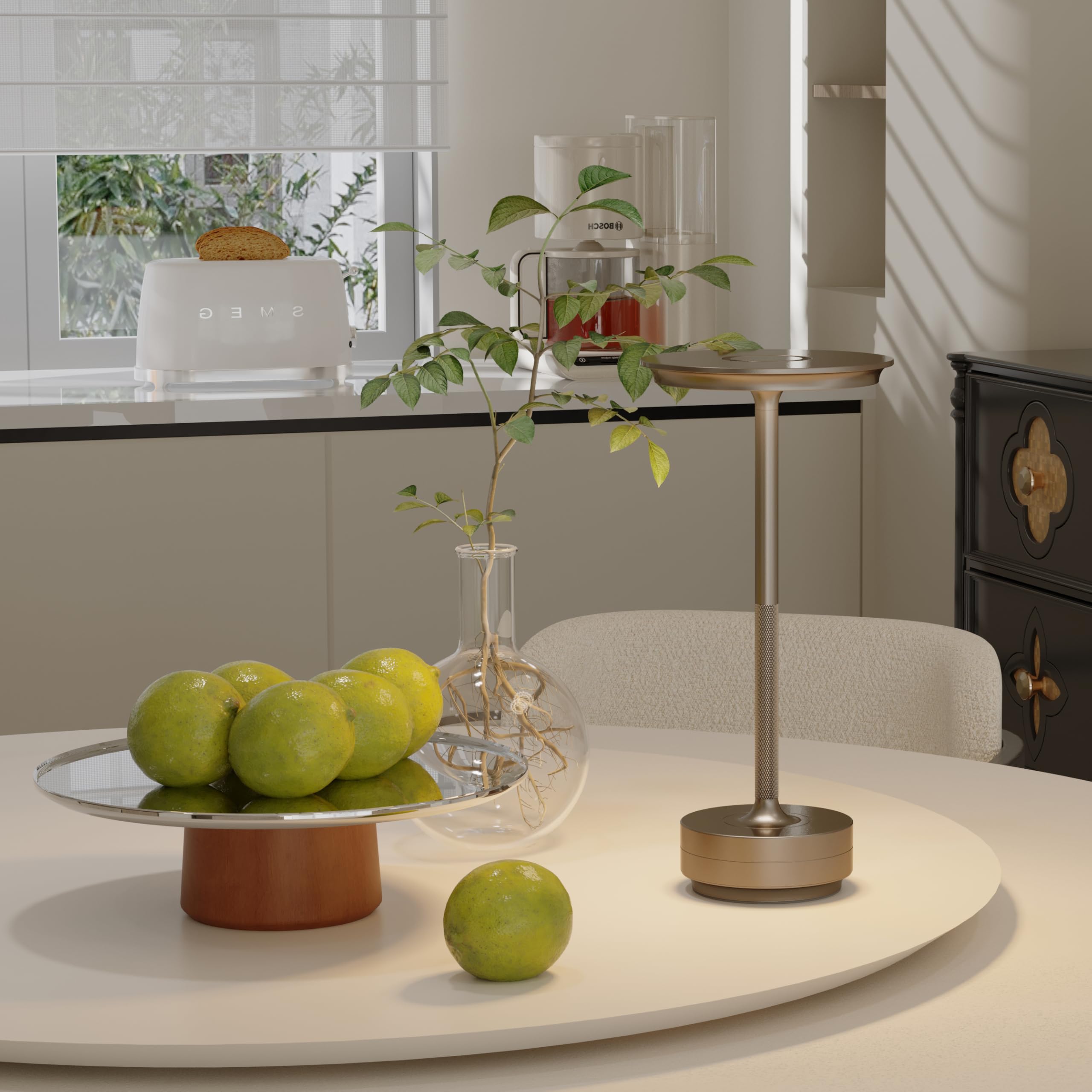 Ztflos Led Cordlesstable Lamp,Rechargeable Usb-C Battery Operated Table Lights Ip54 Waterproof 3 Levels Brightness Light With Me