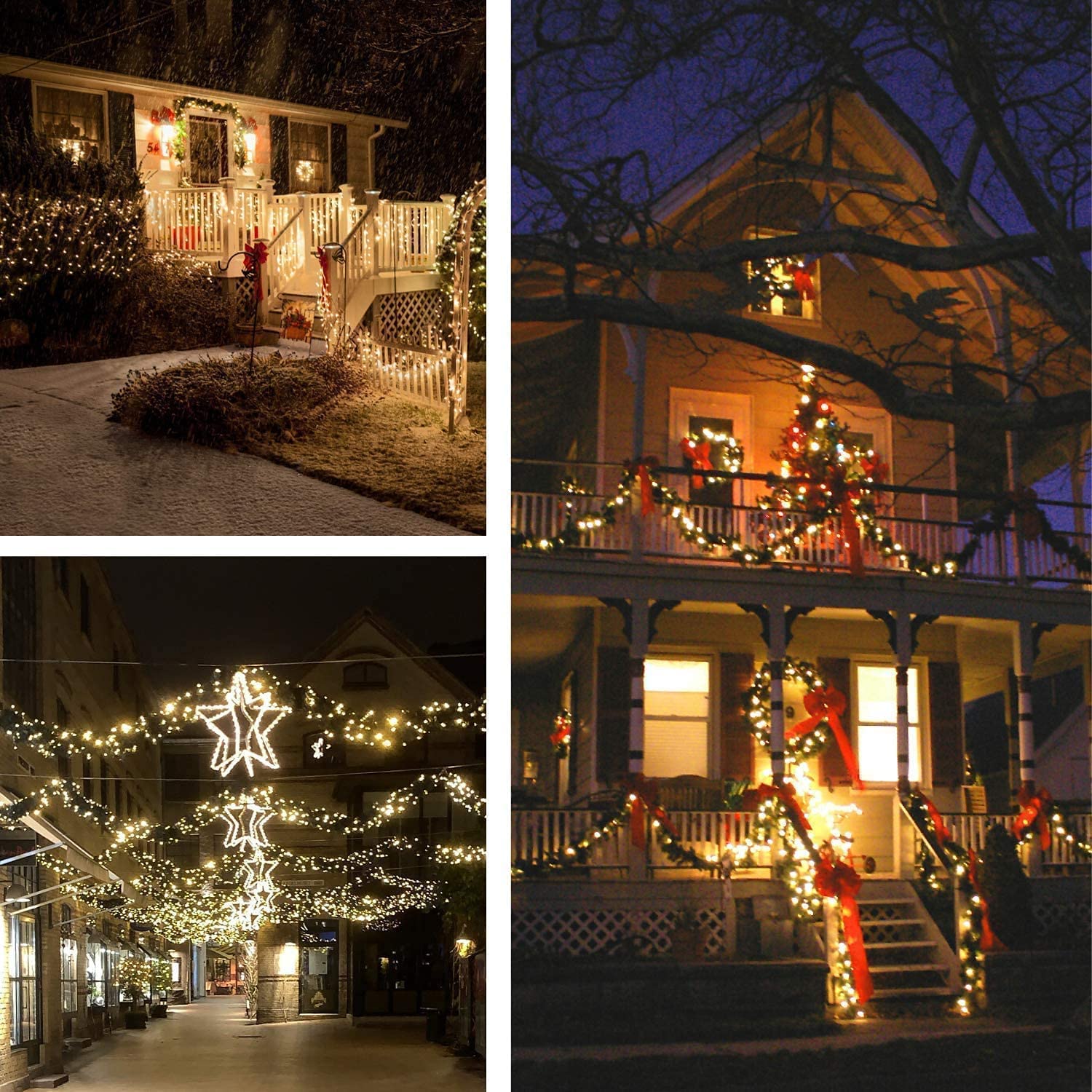 (Warm White ? Cool White) 66Ft 200Led Fairy Lights Plug In With Remote, Waterproof String Lights Outdoor & Indoor 8 Modes With T