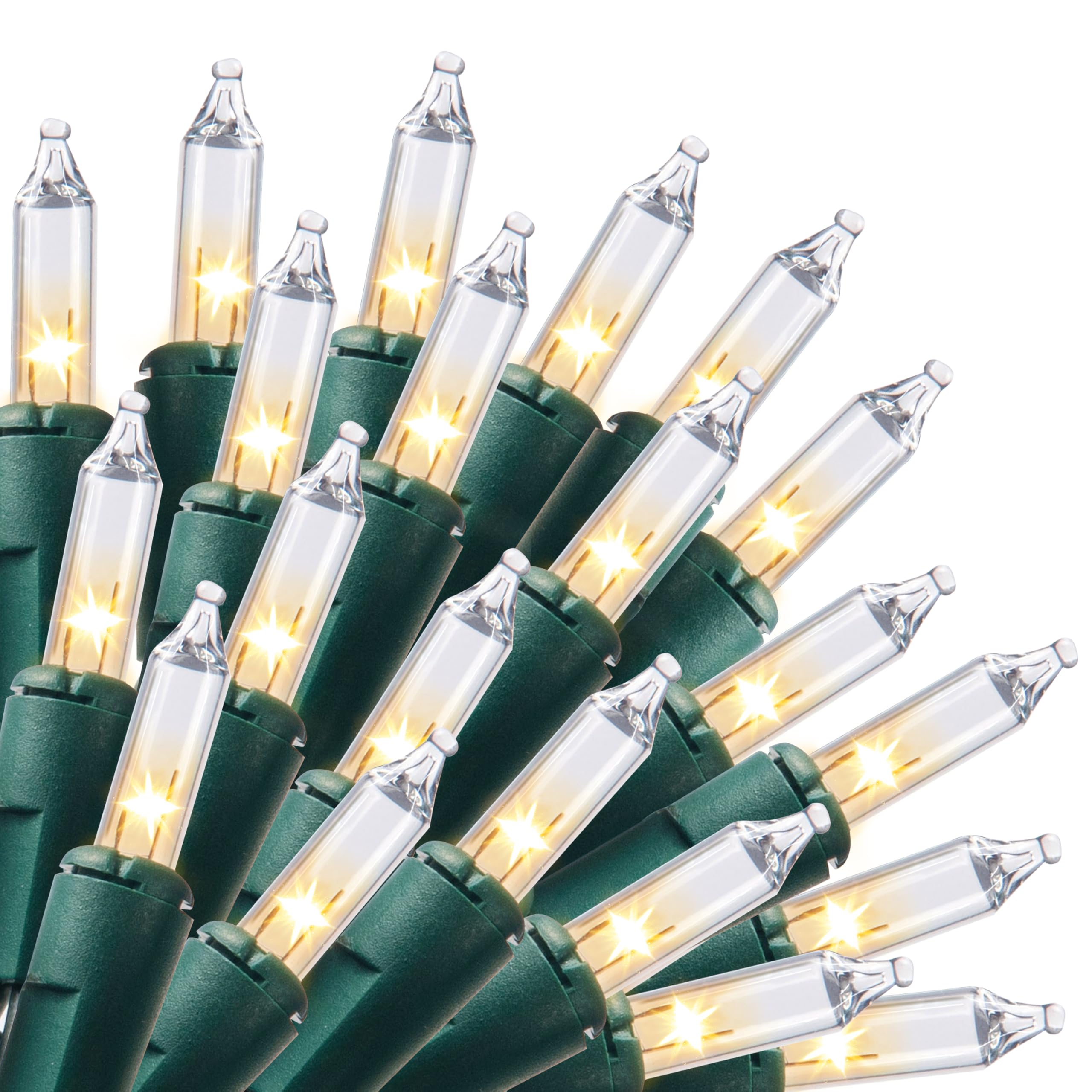 Joiedomi Clear Christmas String Lights Indoor,400(4x100) Mini Warm White Fairy Light,86FT Lighting Decor for Patio Dorm Classroom Bedroom Holiday Wedding Party Garland Birthday Festival,Green Wire