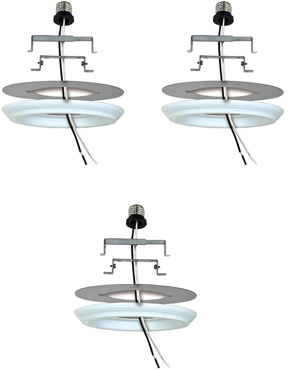 Ciata Lighting Recessed Lighting Converter For Pendant Or Light Fixtures In White Finish – 3 Pack