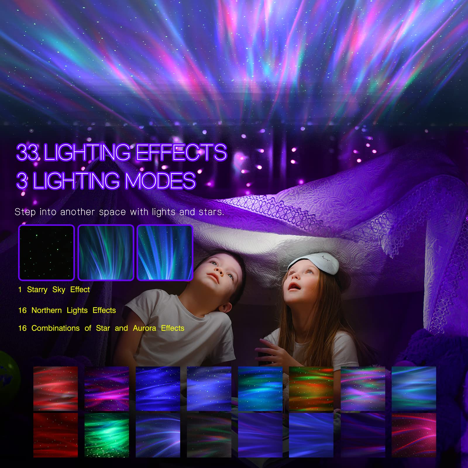 Northern Galaxy Light Projector - 33 Effects, Bluetooth Speaker