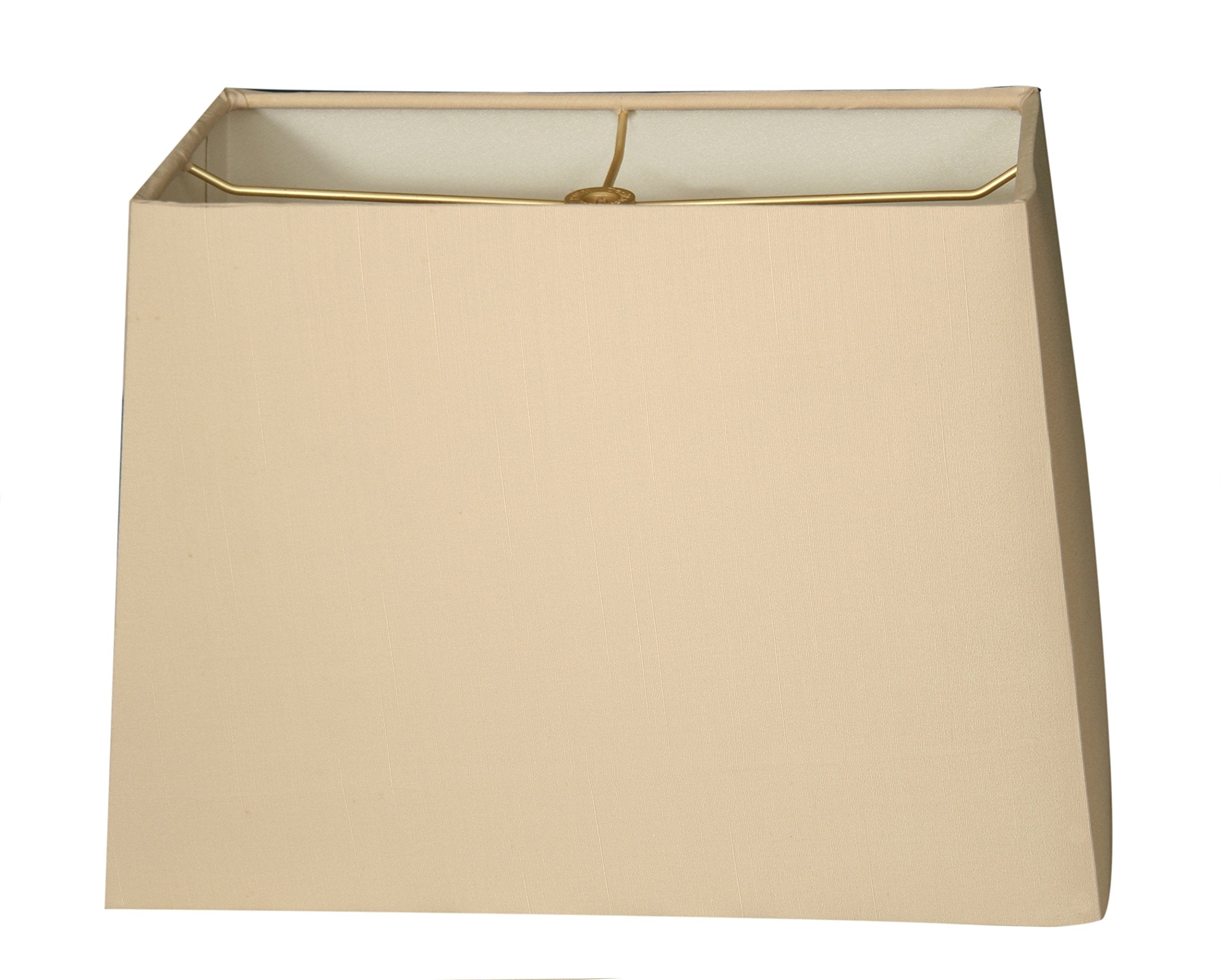 Royal Designs, Inc. Rectangle Hardback Lamp Shade, HB-613-18BG, Beige, (8 x 16) x (10 x 18) x 12