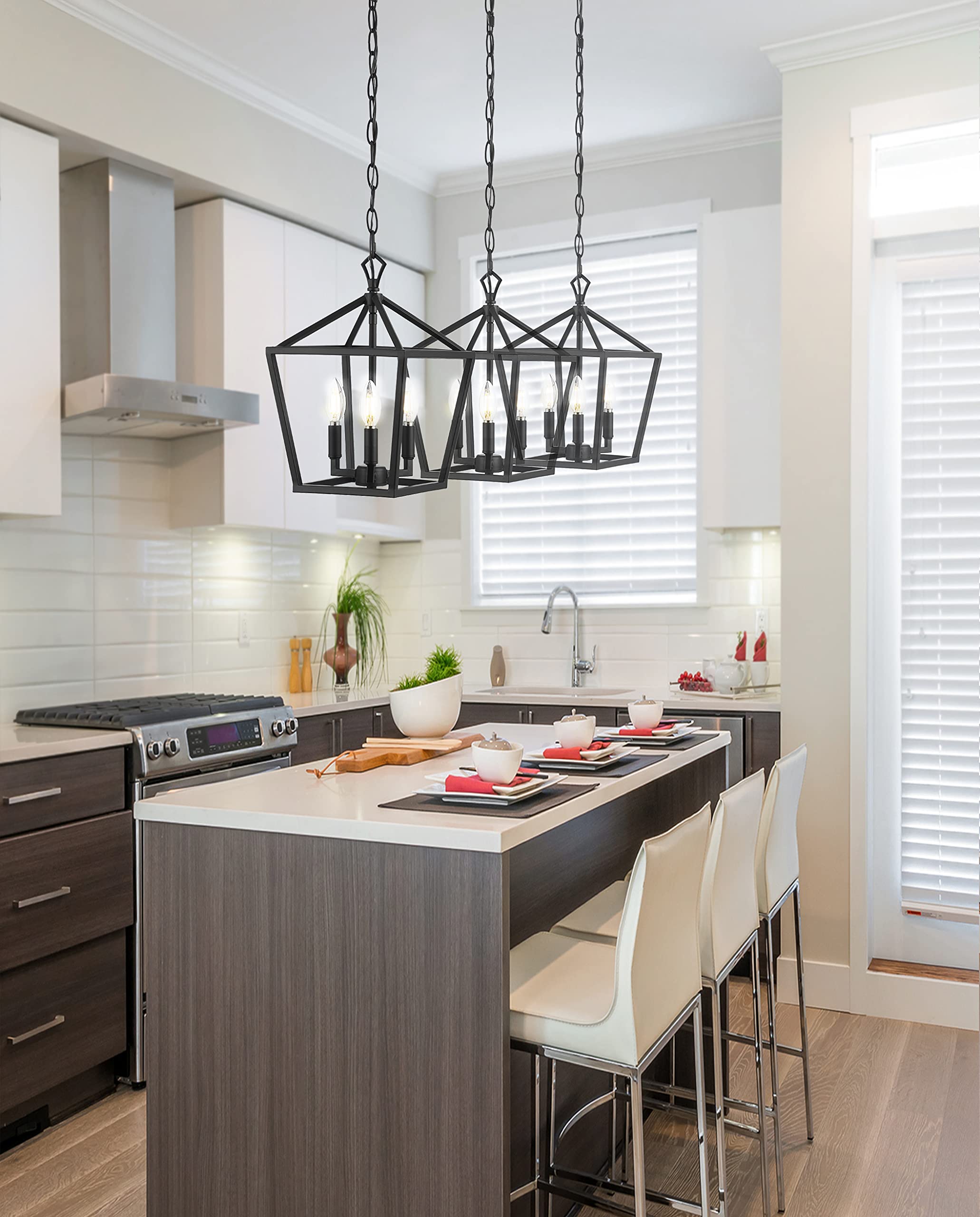 JONATHAN Y LED Pendant Light, 10in Adjustable Dimmable Metal Pagoda Lantern, Oil Rubbed Bronze, Model JYL7601A