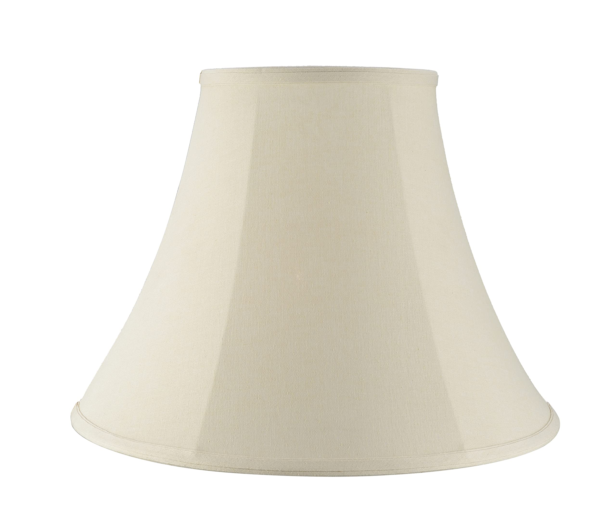 Aspen Creative 38004-2, Bell Collapsible Spider Lamp Shade, Beige, 8&quot; Top X 17&quot; Bottom X 13&quot; Slant Height, Set Of 2
