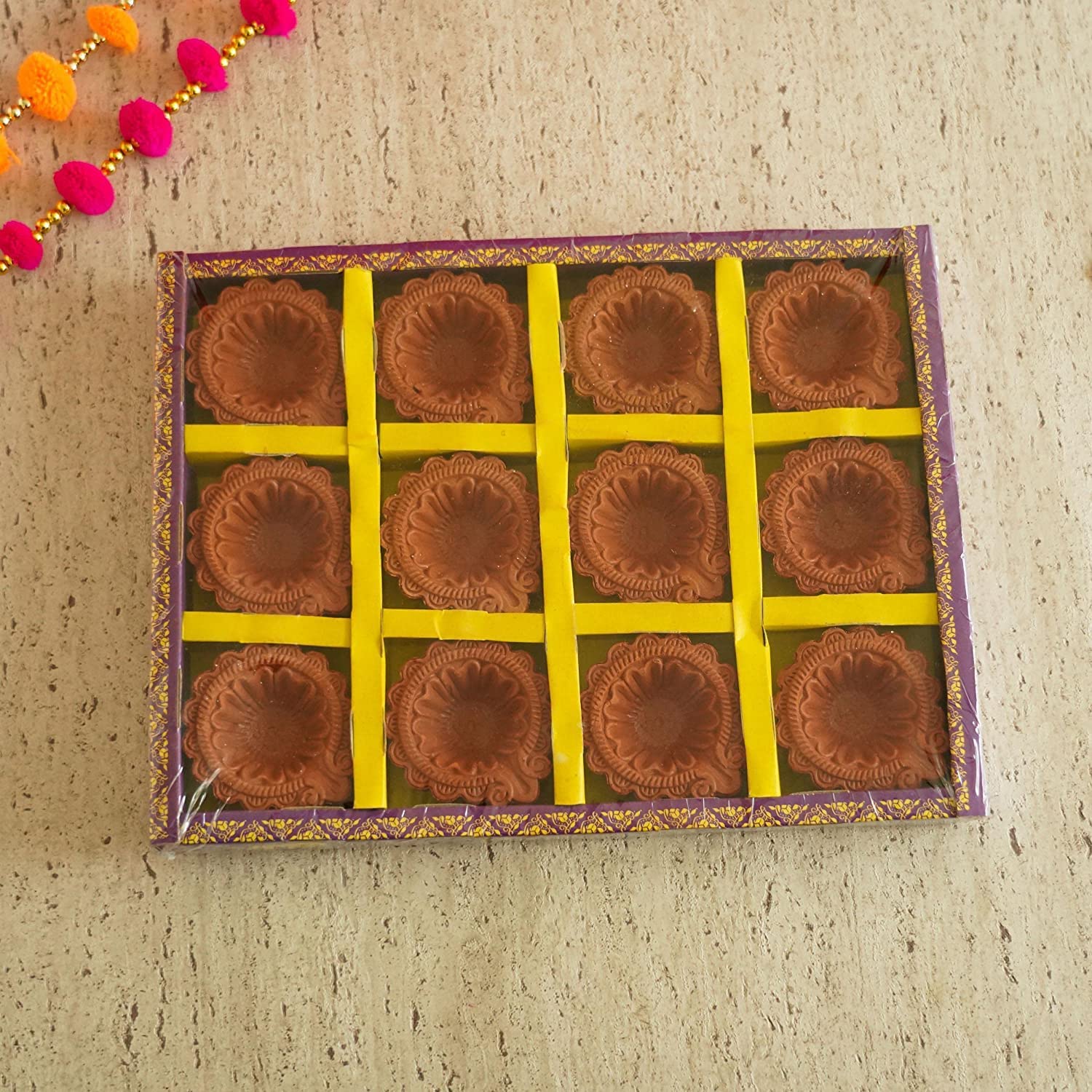 TIED RIBBONS Pack of 12 Diya Set - Teracotta Clay Diya Set Earthen Oil Ghee Diyas Mitti Diya Combo Pack - Decoration Items for H