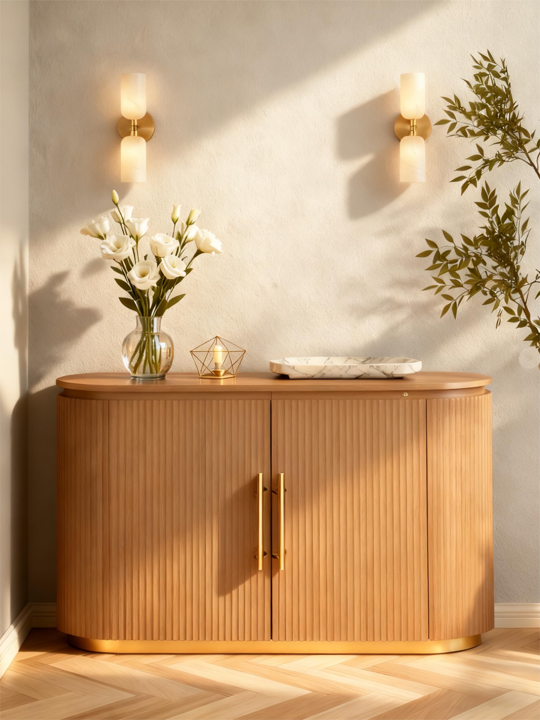 Alabaster Wall Sconce 14In Modern Spanish Natural Marble Bathroom Vanity Sconces  Antique Brass Sconces Wall Lighting  Gold Wall Light Fixtures Decor  For Bedroom Living Room Staircases Hallway