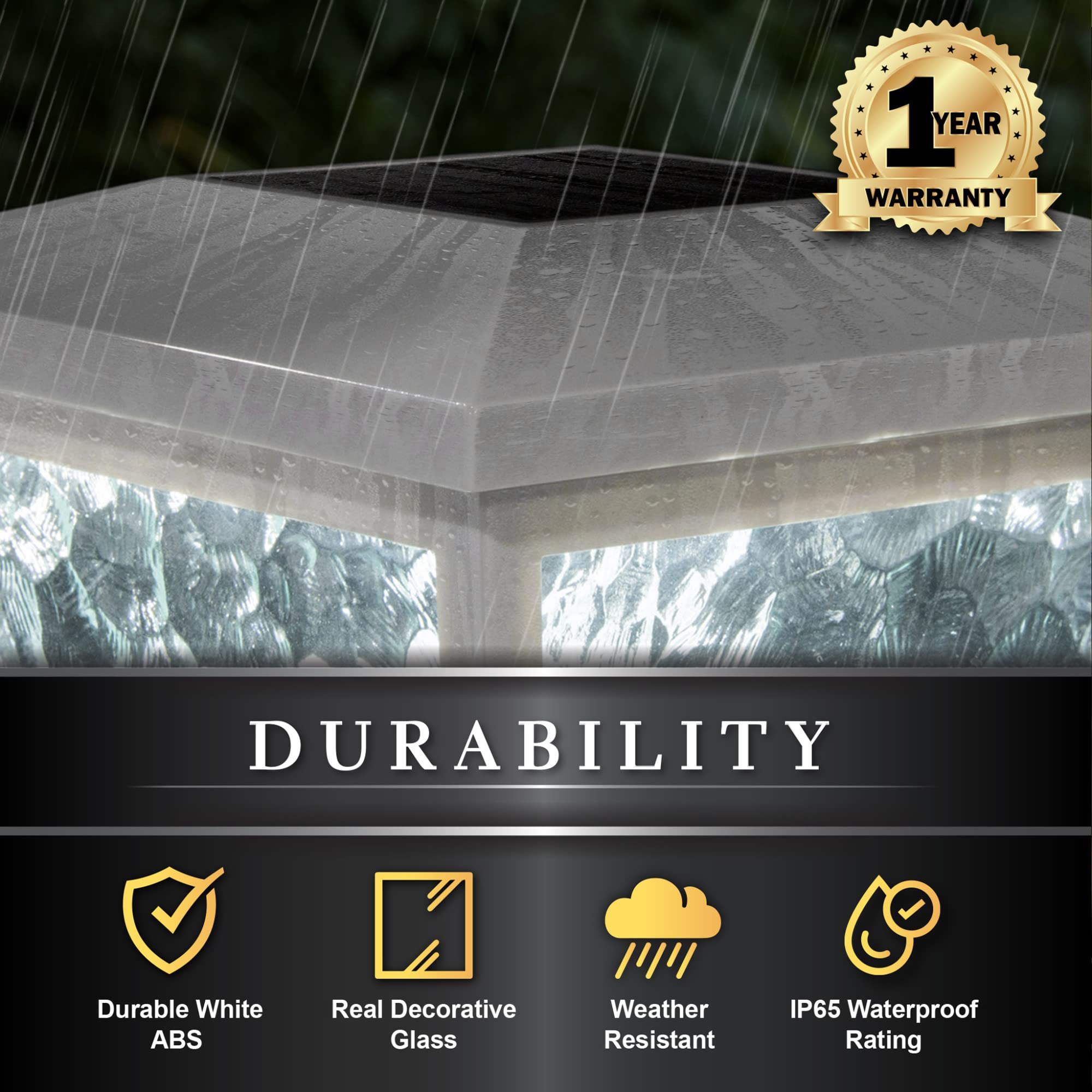 Classy Caps Fs100B Fairmont Solar Post Cap, 5" X 5", Black