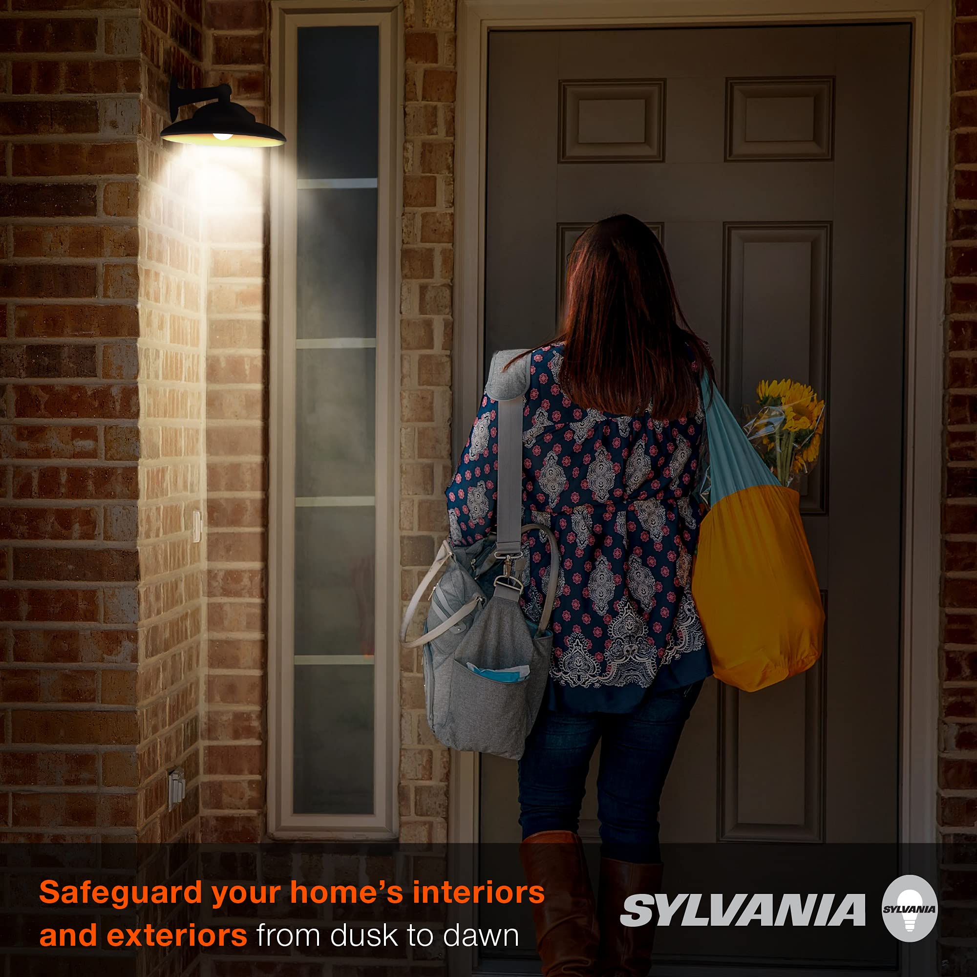 LEDVANCE SYLVANIA Dusk to Dawn A21 LED Light Bulb, 100W=13W, 1500 Lumens, 5000K Daylight, 6 Pack,
