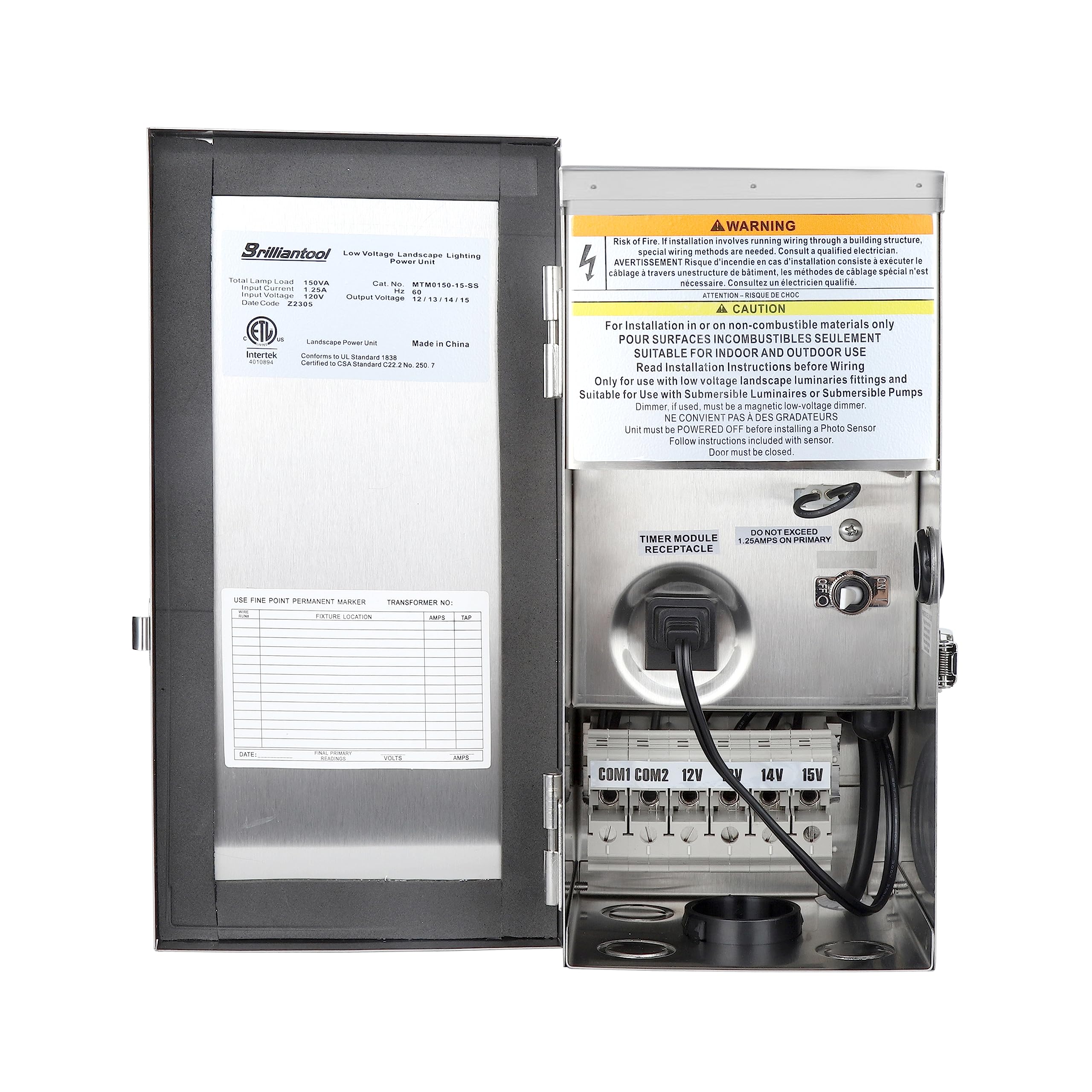 Brilliantool 150 Watt Low Voltage Transformer