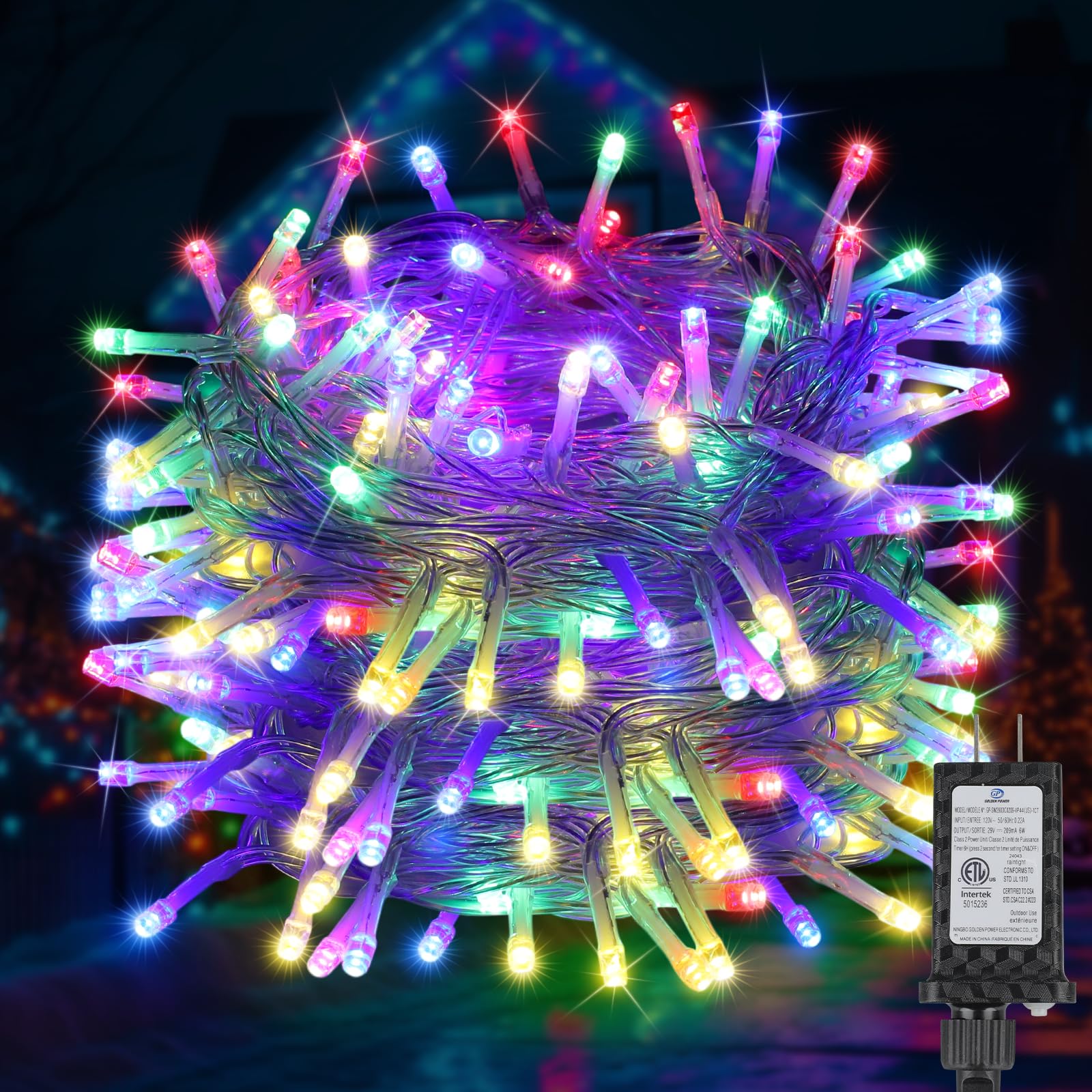 MGYIF 200FT 600LED Christmas Lights Plug in,Outdoor Indoor Waterproof Fairy Lights with Timer and 8 Modes, Christmas Tree Lights
