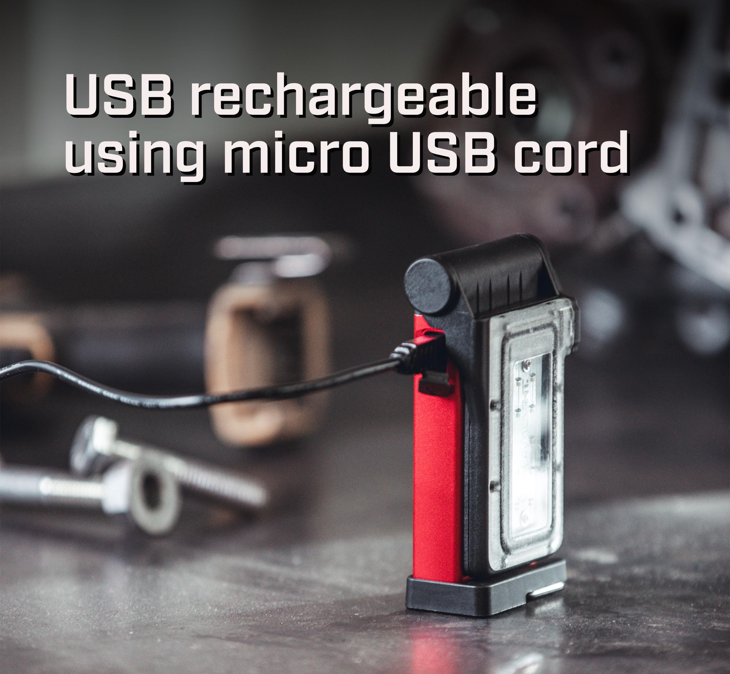 Streamlight 61501 Flipmate 500-Lumen Usb Rechargeable Multi-Function Compact Work Light, Red