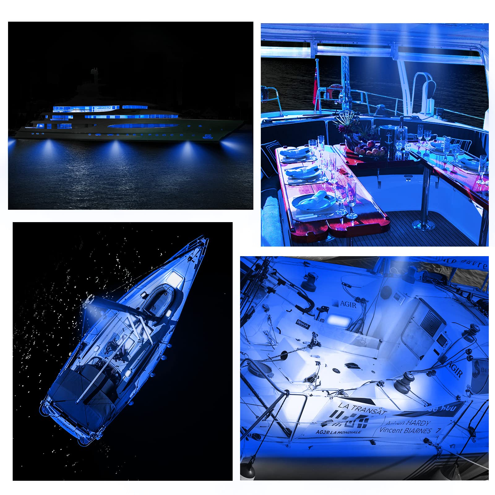 HONG 111 Marine Boat Lights, Utility Led Interior Lights for Boat Deck Courtesy Cockpit Decoration Light, 12V Waterproof Boat Na