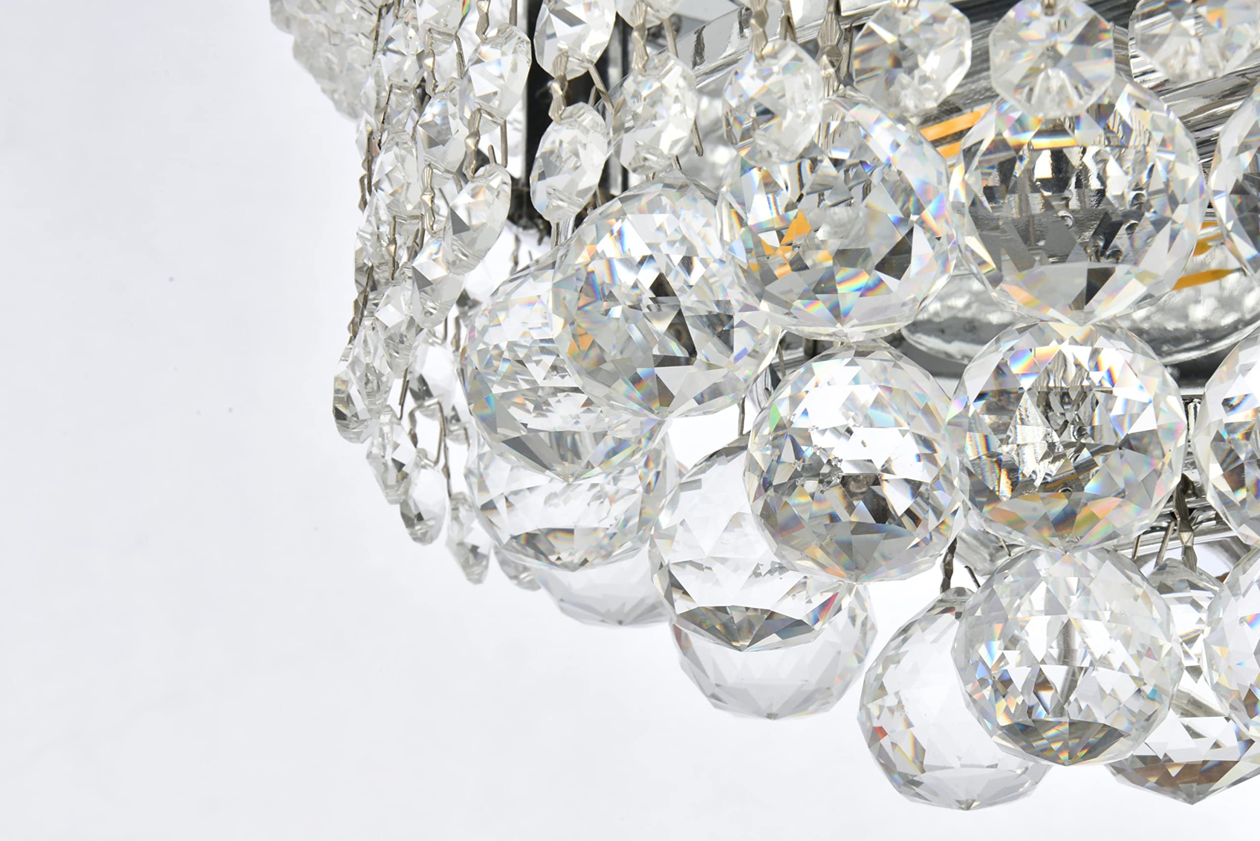 Crystal Lighting 2-Light Wall Sconce, Chrome Finish, 6in x 12in, Metal and Crystal, Model 1800W12C/RC, Elegant Design with Royal Cut Crystal