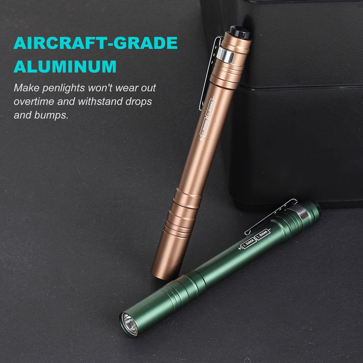 Fast Pro Flashlight FASTPRO LED Pen Light, 6-Pack, Aluminum, Pocket Flashlight with Batter ...