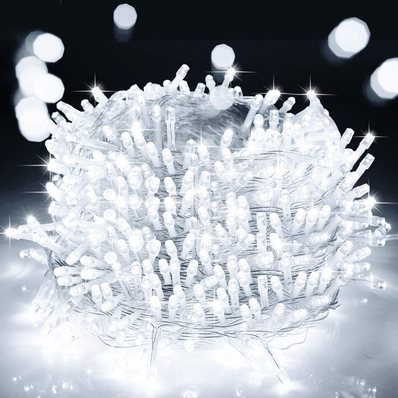 Decute 800 LED 272FT Christmas String Lights 8 Modes with Timer Function, Waterproof Twinkle Lights Fairy Lights for Christmas T