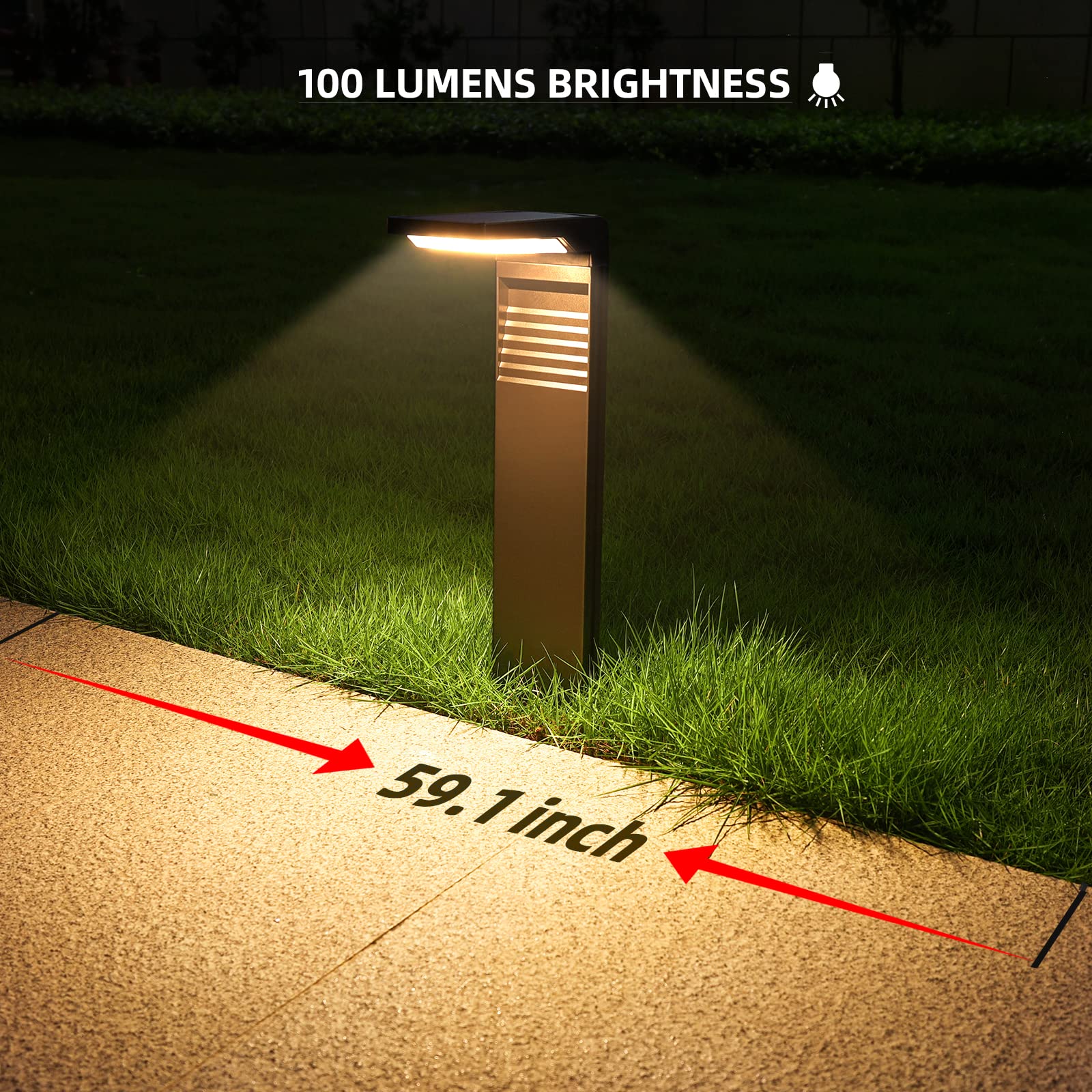 Jofios Solar Pathway Lights 8 Pack With Warm White And Cool White Mode, Modern Solar Path Lights Outdoor Waterproof, Perfect Sol