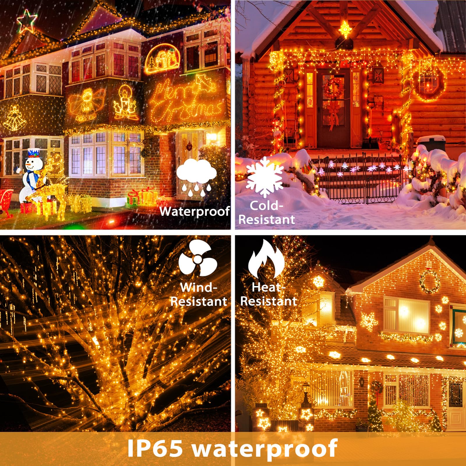 Galavasen Solar String Lights Outdoor Waterproof, 4x56Ft 600LED 8 Modes Twinkle Solar Powered Copper Fairy String Lights for Out