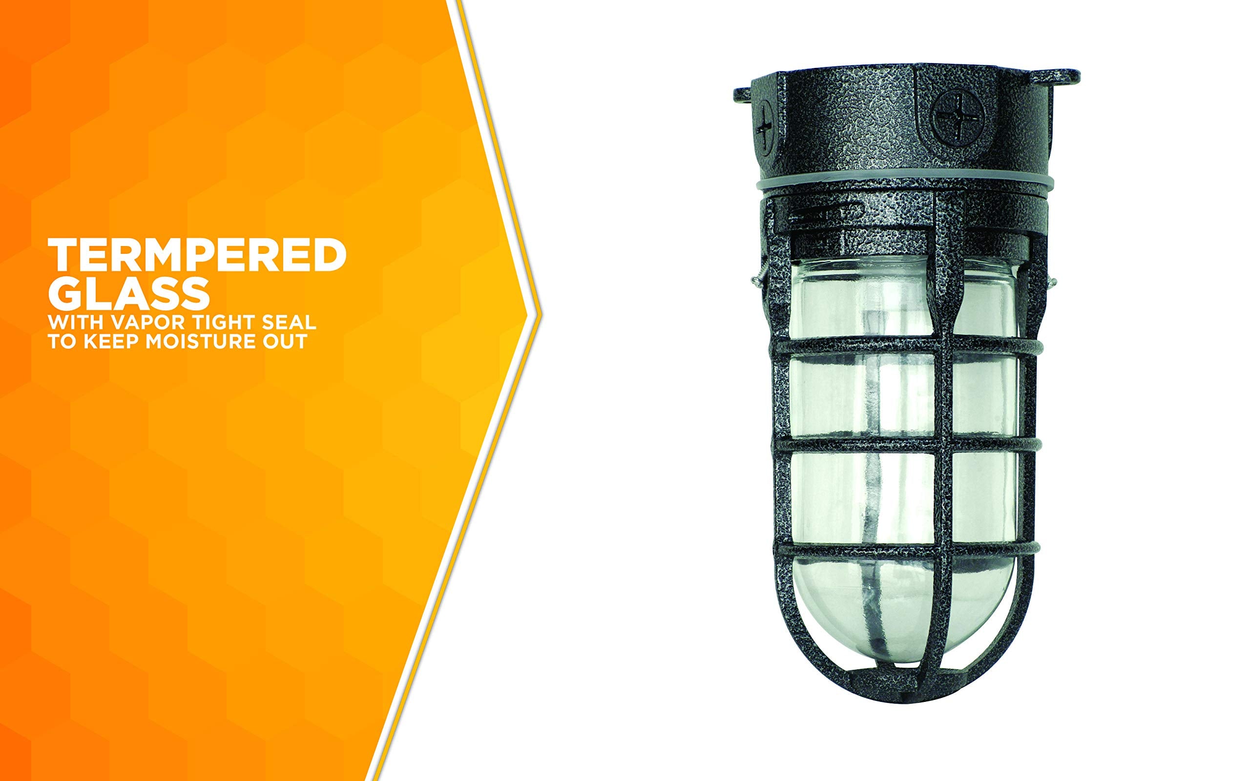 Woods Security Light L1706BLK, Weather Tight, Industrial, One Size, Black