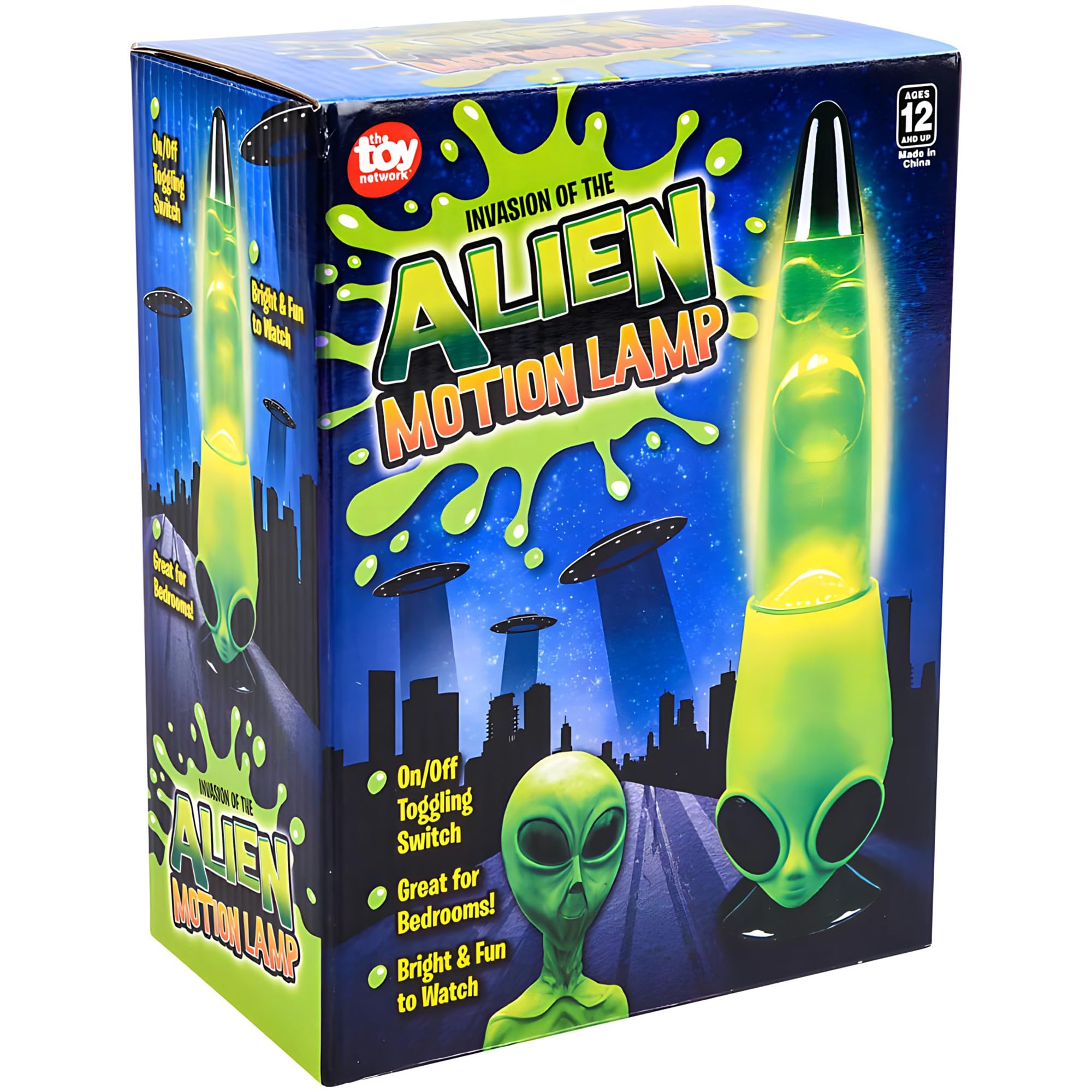 Rhode Island Novelty 13 Inch Alien Head Wax Motion Lamp - Original Color, Model EL-ALIHE, Unique Home Decor Lighting